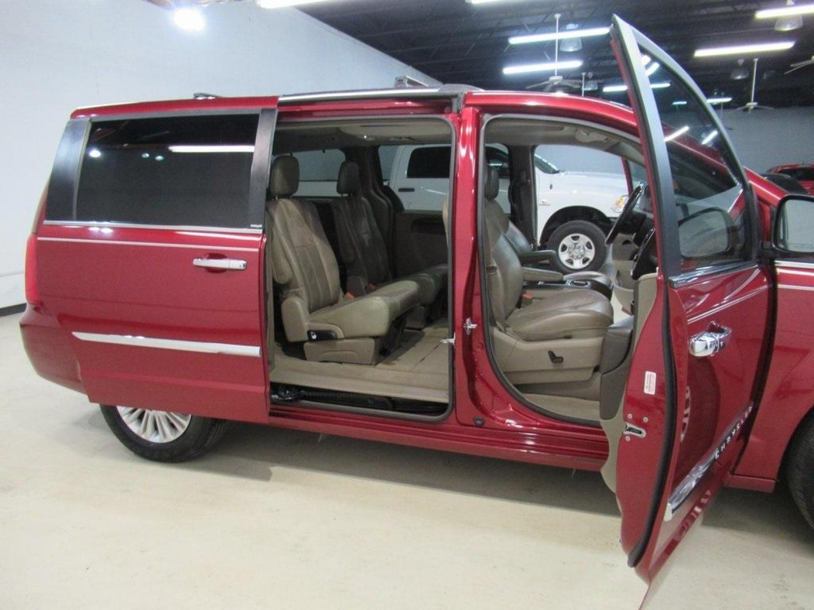 2014 Deep Cherry Red Crystal Pearlcoat /Dk Frost Beige/Med Beige Chrysler Town and Country Limited (2C4RC1GG3ER) with an 3.6L V6 24V VVT engine, Automatic transmission, located at 15300 Midway Rd., Addison, 75001, (972) 702-0011, 32.958321, -96.838074 - HOME OF THE NO HAGGLE PRICE - WHOLESALE PRICES TO THE PUBLIC!! Town and Country Limited, 4D Passenger Van, 3.6L V6 24V VVT, 6-Speed Automatic, FWD, Deep Cherry Red Crystal Pearlcoat, Dk Frost Beige/Med Beige Leather.<br><br>Deep Cherry Red Crystal Pearlcoat 2014 Chrysler Town and Country Limited - Photo #17