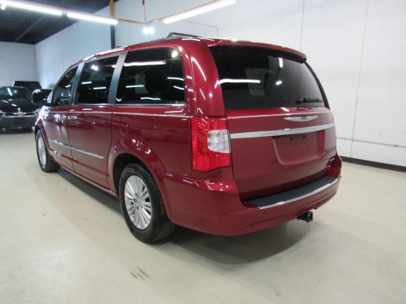 2014 Deep Cherry Red Crystal Pearlcoat /Dk Frost Beige/Med Beige Chrysler Town and Country Limited (2C4RC1GG3ER) with an 3.6L V6 24V VVT engine, Automatic transmission, located at 15300 Midway Rd., Addison, 75001, (972) 702-0011, 32.958321, -96.838074 - HOME OF THE NO HAGGLE PRICE - WHOLESALE PRICES TO THE PUBLIC!! Town and Country Limited, 4D Passenger Van, 3.6L V6 24V VVT, 6-Speed Automatic, FWD, Deep Cherry Red Crystal Pearlcoat, Dk Frost Beige/Med Beige Leather.<br><br>Deep Cherry Red Crystal Pearlcoat 2014 Chrysler Town and Country Limited - Photo #3