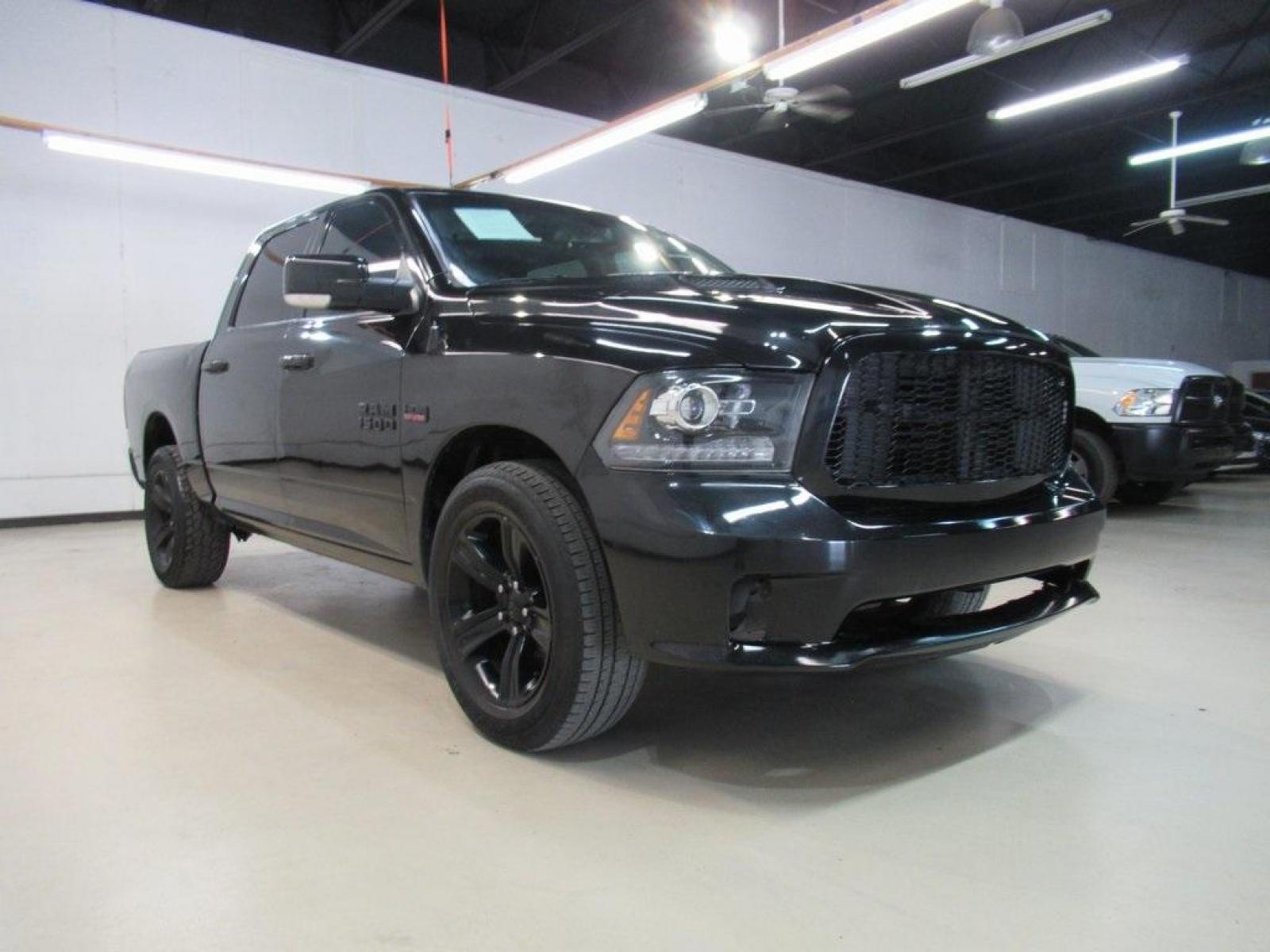 2016 Brilliant Black Crystal Pearlcoat /Black Ram 1500 Sport (1C6RR6MT5GS) with an HEMI 5.7L V8 Multi Displacement VVT engine, Automatic transmission, located at 15300 Midway Rd., Addison, 75001, (972) 702-0011, 32.958321, -96.838074 - Photo #6