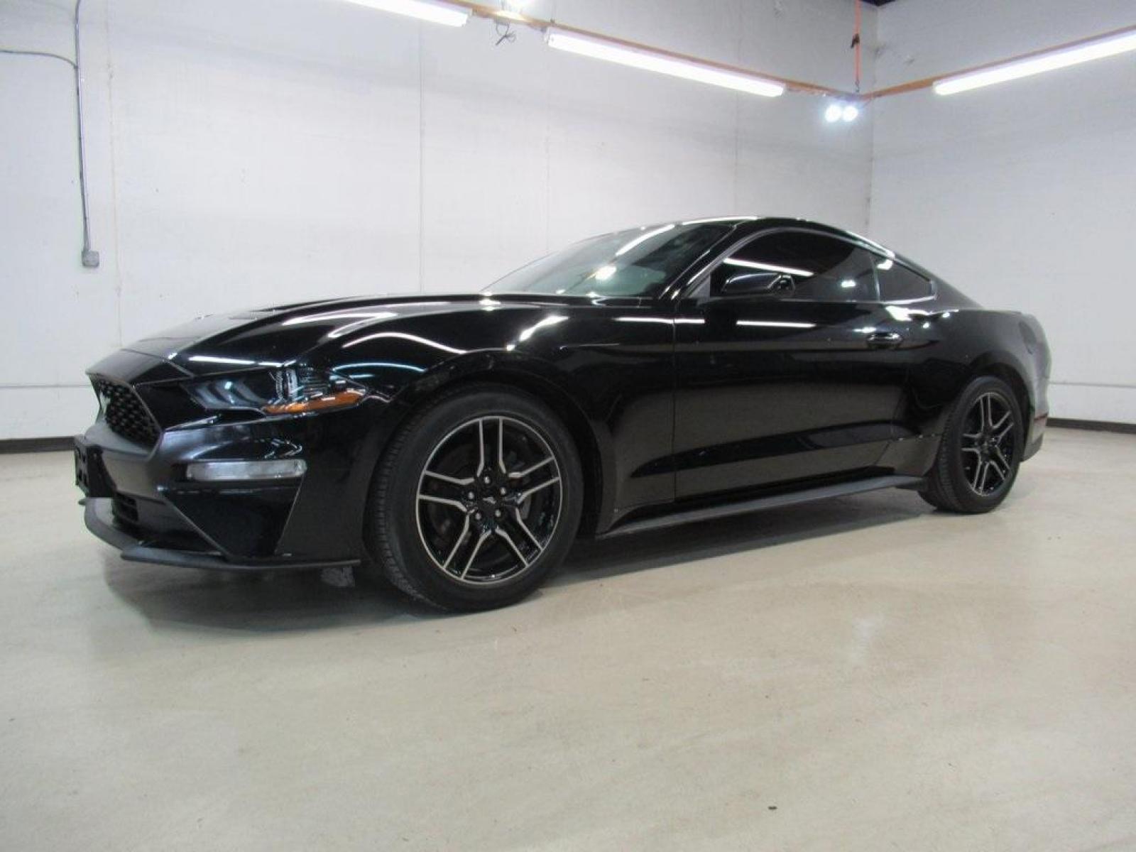 2020 Shadow Black /Ebony Ford Mustang EcoBoost (1FA6P8TH5L5) with an EcoBoost 2.3L I4 GTDi DOHC Turbocharged VCT engine, Automatic transmission, located at 15300 Midway Rd., Addison, 75001, (972) 702-0011, 32.958321, -96.838074 - HOME OF THE NO HAGGLE PRICE - WHOLESALE PRICES TO THE PUBLIC!! Mustang EcoBoost, 2D Coupe, EcoBoost 2.3L I4 GTDi DOHC Turbocharged VCT, 10-Speed Automatic, RWD, Shadow Black, Ebony Leather.<br><br>Shadow Black 2020 Ford Mustang EcoBoost<br><br>Recent Arrival! 21/32 City/Highway MPG<br><br><br>At Mid - Photo #4