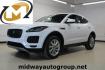 2018 Fuji White /Ebony/Ebony Jaguar E-PACE S (SADFJ2FX2J1) with an 2.0L I4 Turbocharged engine, Automatic transmission, located at 15300 Midway Rd., Addison, TX, 75001, (972) 702-0011, 32.958321, -96.838074 - HOME OF THE NO HAGGLE PRICE - WHOLESALE PRICES TO THE PUBLIC!! non smoker, E-PACE S, 4D Sport Utility, 2.0L I4 Turbocharged, 9-Speed Automatic, AWD, White, Ebony/Ebony Leather.<br><br>White 2018 Jaguar E-PACE S<br><br>21/28 City/Highway MPG<br><br>Awards:<br> * 2018 KBB.com Brand Image Awards<br><b - Photo#0