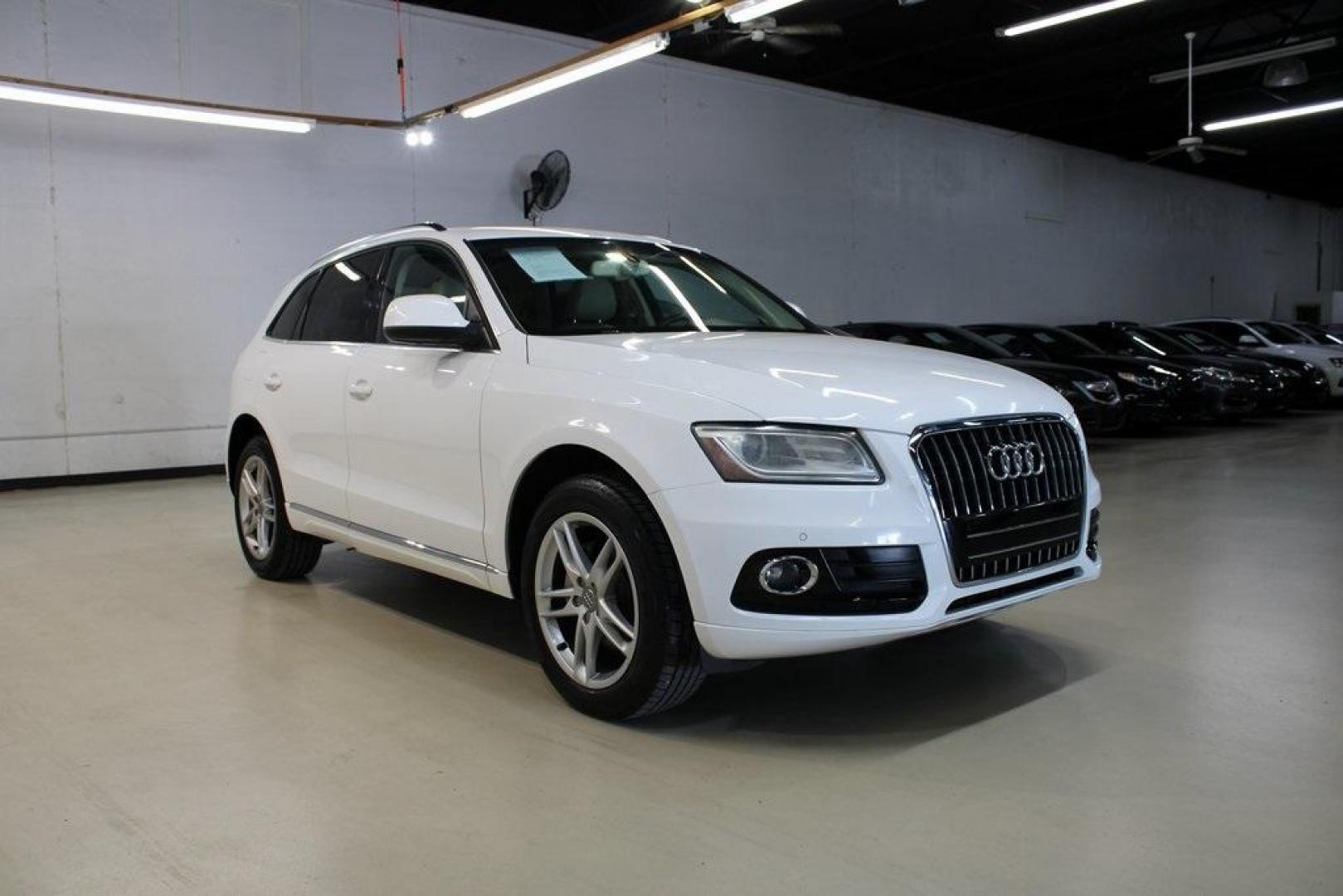 2014 Ibis White /Pistachio Beige Audi Q5 2.0T Premium Plus (WA1LFAFP4EA) with an 2.0L I4 TFSI Direct Injection DOHC engine, Automatic transmission, located at 15300 Midway Rd., Addison, TX, 75001, (972) 702-0011, 32.958321, -96.838074 - Introducing the 2014 Audi Q5 2.0T Premium Plus quattro, now available at Midway Auto Group in Addison, Texas. This luxury compact SUV seamlessly blends performance, sophistication, and advanced technology, making it an excellent choice for discerning drivers seeking versatility and style.<br><br>Key - Photo#1