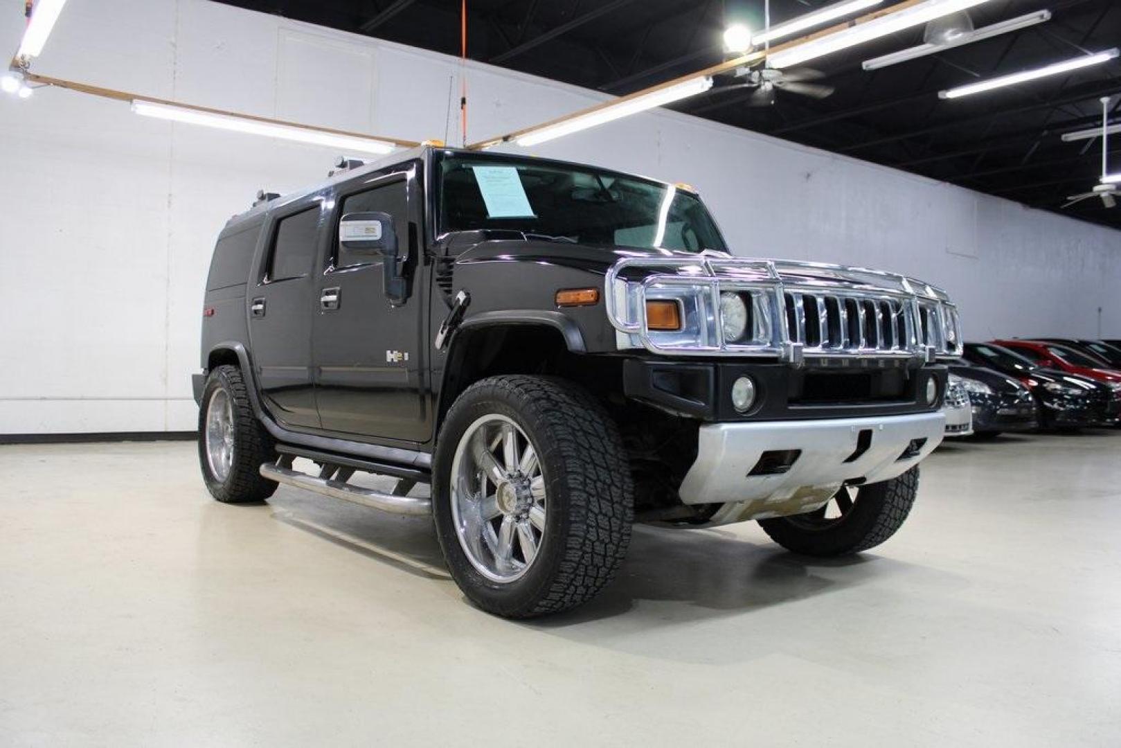 2008 Black /Ebony Hummer H2 Base (5GRGN238X8H) with an Vortec 6.2L V8 SFI engine, Automatic transmission, located at 15300 Midway Rd., Addison, TX, 75001, (972) 702-0011, 32.958321, -96.838074 - HOME OF THE NO HAGGLE PRICE - WHOLESALE PRICES TO THE PUBLIC!! 4D Sport Utility, Vortec 6.2L V8 SFI, 6-Speed Automatic HD Electronic with Overdrive, 4WD, Black, Ebony Leather.<br><br>Black 2008 Hummer H2<br><br>Recent Arrival!<br><br><br>At Midway Auto Group, we strive to provide you with the best q - Photo#1