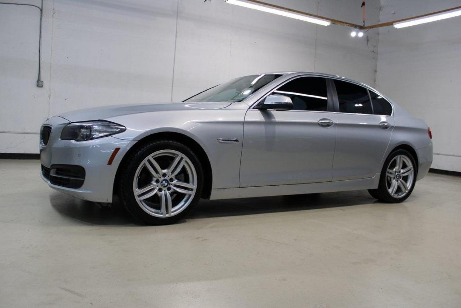2014 Glacier Silver Metallic /Black BMW 5 Series 528i (WBA5A5C55ED) with an 2.0L I4 engine, Automatic transmission, located at 15300 Midway Rd., Addison, TX, 75001, (972) 702-0011, 32.958321, -96.838074 - HOME OF THE NO HAGGLE PRICE - WHOLESALE PRICES TO THE PUBLIC!! 528i, 4D Sedan, 2.0L I4, 8-Speed Automatic, RWD, Glacier Silver Metallic, Black Leather.<br><br>Glacier Silver Metallic 2014 BMW 5 Series 528i<br><br>23/34 City/Highway MPG<br><br><br>At Midway Auto Group, we strive to provide you with t - Photo#4