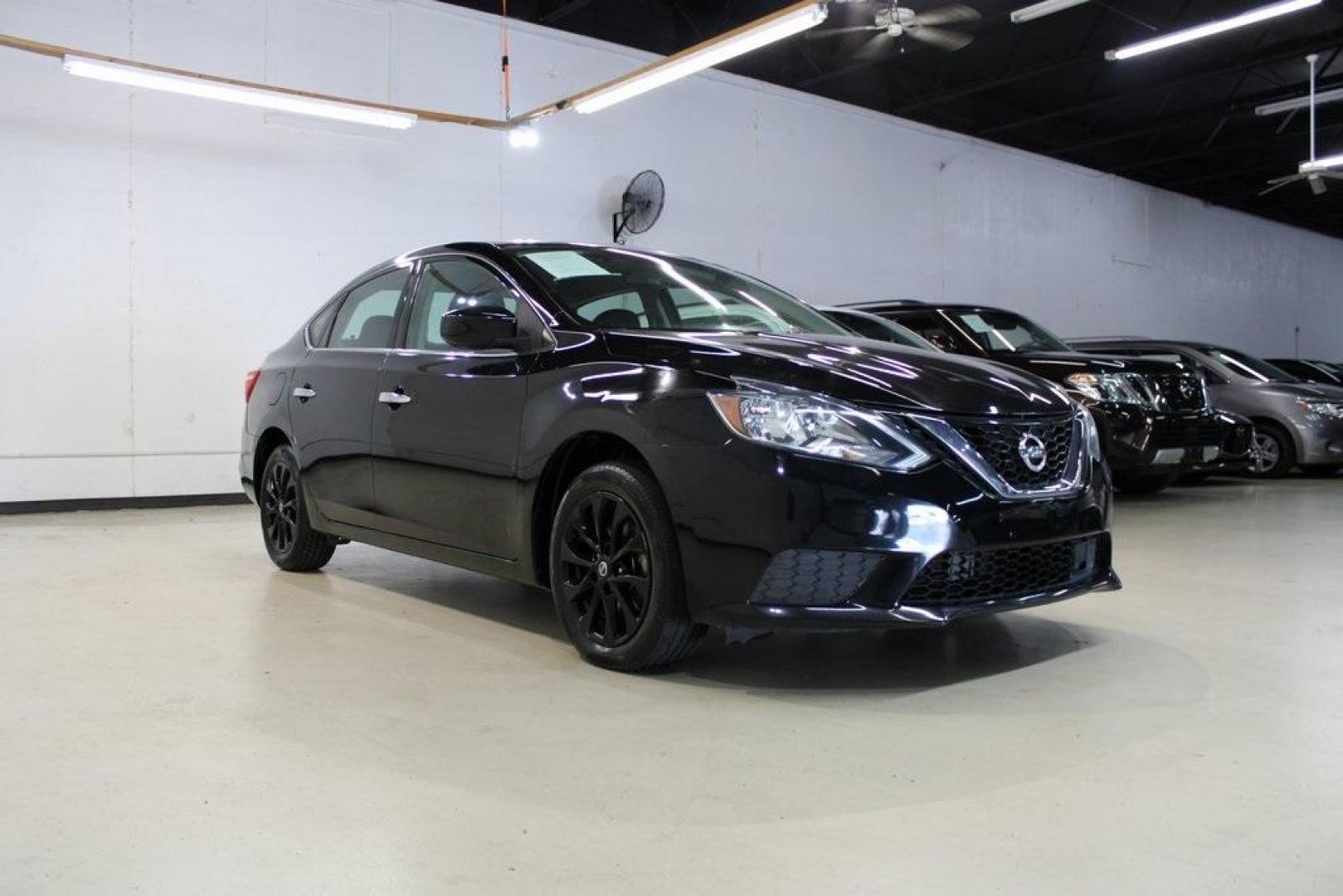 2018 Super Black /Charcoal Nissan Sentra S (3N1AB7AP0JY) with an 1.8L 4-Cylinder DOHC 16V engine, CVT transmission, located at 15300 Midway Rd., Addison, TX, 75001, (972) 702-0011, 32.958321, -96.838074 - Photo#1