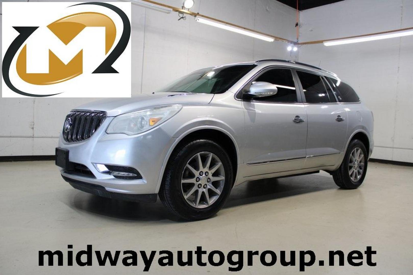 2016 Quicksilver Metallic /Light Titanium Buick Enclave Convenience Group (5GAKRAKD2GJ) with an 3.6L V6 SIDI VVT engine, Automatic transmission, located at 15300 Midway Rd., Addison, TX, 75001, (972) 702-0011, 32.958321, -96.838074 - Introducing the 2016 Buick Enclave Convenience Group, now available at Midway Auto Group in Addison, Texas. This midsize luxury SUV offers a spacious interior, smooth performance, and a suite of modern features, making it an excellent choice for families and individuals seeking comfort and versatili - Photo#0