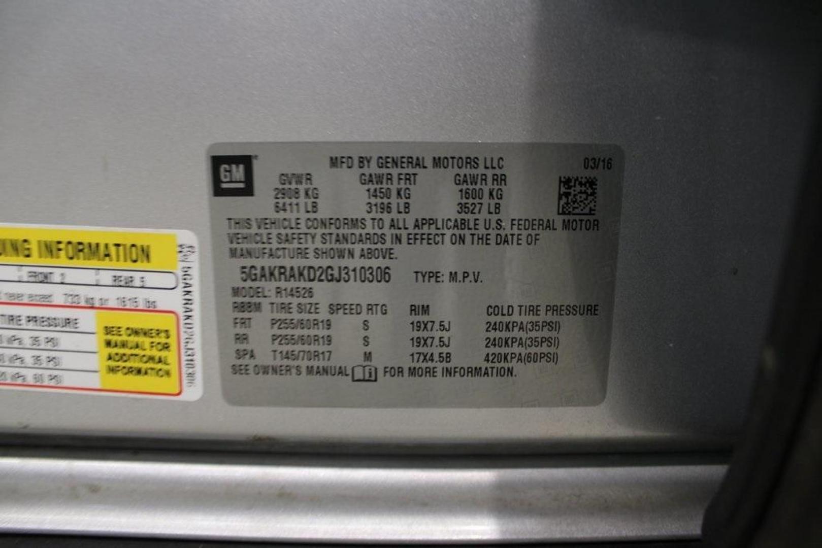 2016 Quicksilver Metallic /Light Titanium Buick Enclave Convenience Group (5GAKRAKD2GJ) with an 3.6L V6 SIDI VVT engine, Automatic transmission, located at 15300 Midway Rd., Addison, TX, 75001, (972) 702-0011, 32.958321, -96.838074 - Introducing the 2016 Buick Enclave Convenience Group, now available at Midway Auto Group in Addison, Texas. This midsize luxury SUV offers a spacious interior, smooth performance, and a suite of modern features, making it an excellent choice for families and individuals seeking comfort and versatili - Photo#30