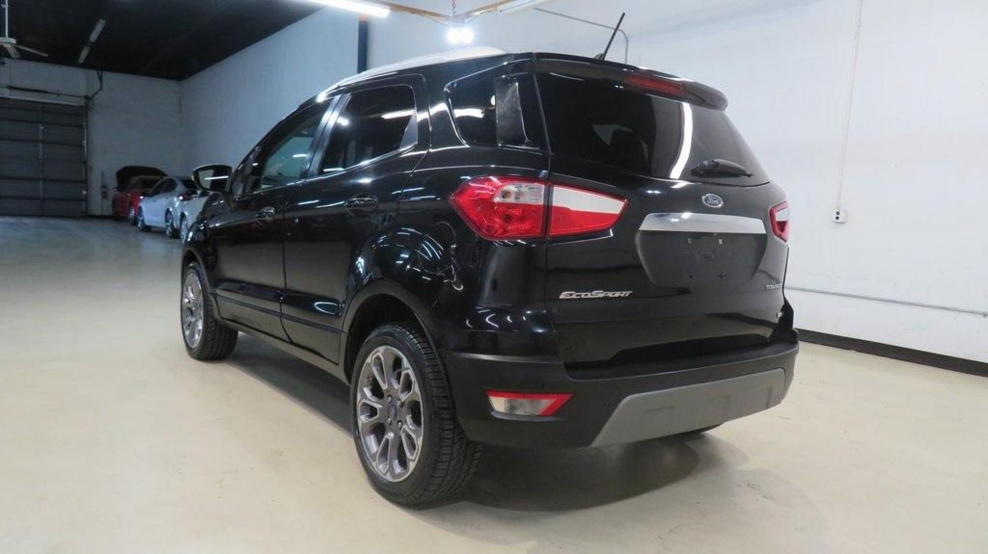 2018 Shadow Black /Black Ford EcoSport Titanium (MAJ3P1VE7JC) with an EcoBoost 1.0L I3 GTDi DOHC Turbocharged VCT engine, Automatic transmission, located at 15300 Midway Rd., Addison, TX, 75001, (972) 702-0011, 32.958321, -96.838074 - Photo#3