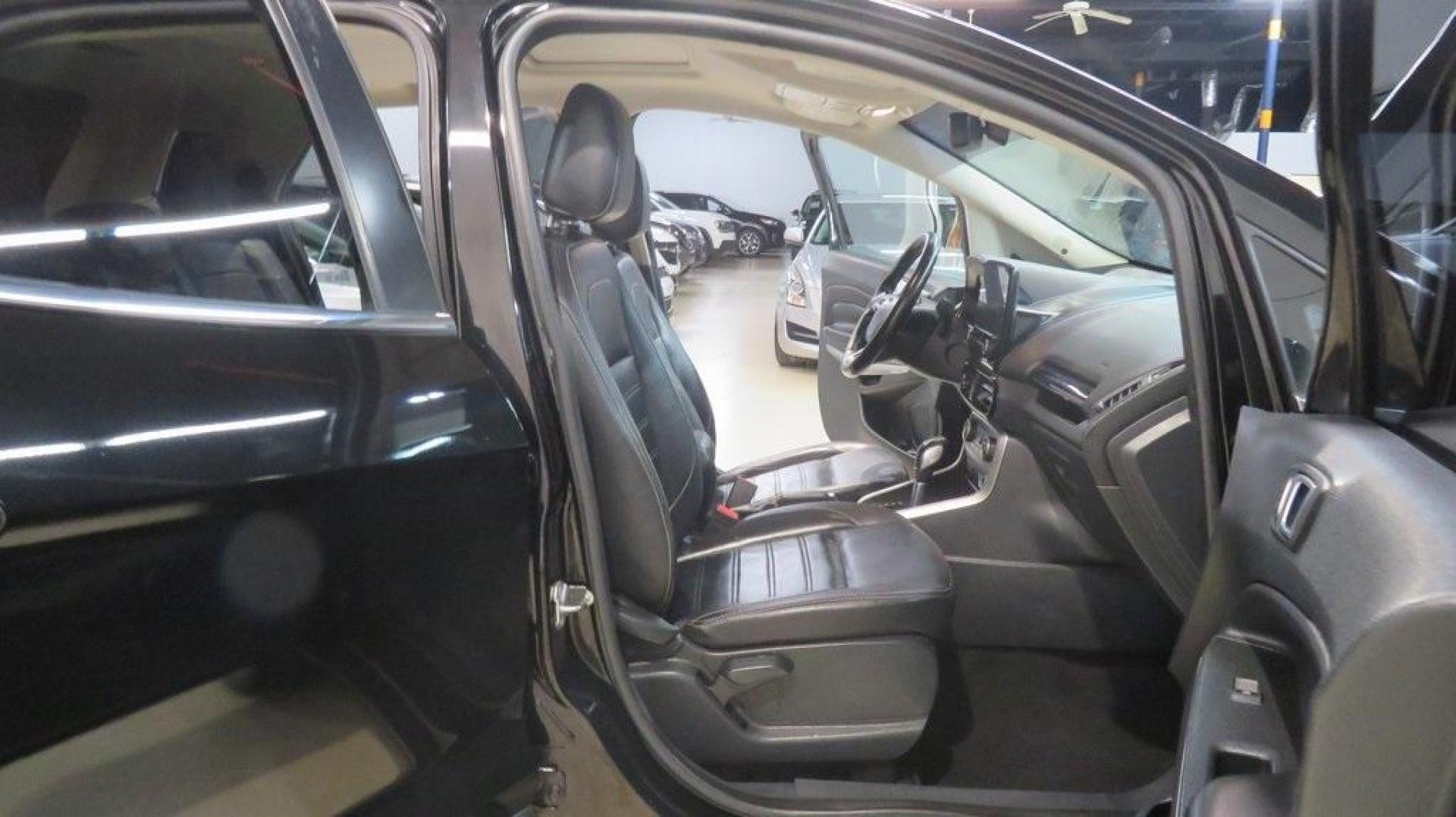 2018 Shadow Black /Black Ford EcoSport Titanium (MAJ3P1VE7JC) with an EcoBoost 1.0L I3 GTDi DOHC Turbocharged VCT engine, Automatic transmission, located at 15300 Midway Rd., Addison, TX, 75001, (972) 702-0011, 32.958321, -96.838074 - Photo#14