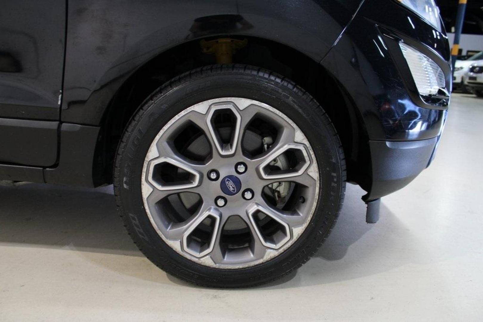 2018 Shadow Black /Black Ford EcoSport Titanium (MAJ3P1VE7JC) with an EcoBoost 1.0L I3 GTDi DOHC Turbocharged VCT engine, Automatic transmission, located at 15300 Midway Rd., Addison, TX, 75001, (972) 702-0011, 32.958321, -96.838074 - Introducing the 2018 Ford EcoSport SE, now available at Midway Auto Group in Addison, Texas. This compact SUV seamlessly blends efficiency, versatility, and modern features, making it an excellent choice for urban commutes and weekend adventures alike.<br><br>Key Features:<br><br>Engine: 1.0L EcoBoo - Photo#11