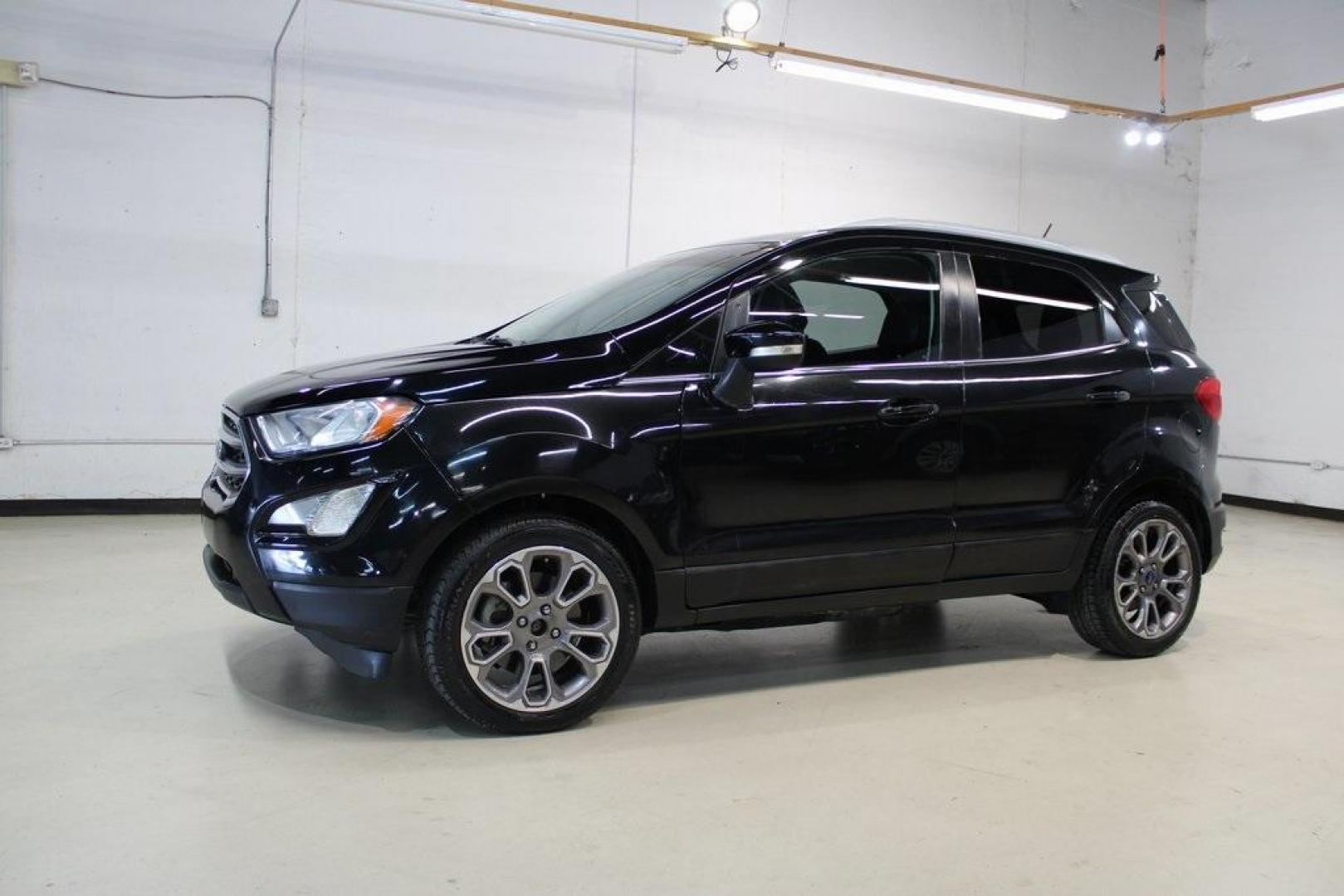 2018 Shadow Black /Black Ford EcoSport Titanium (MAJ3P1VE7JC) with an EcoBoost 1.0L I3 GTDi DOHC Turbocharged VCT engine, Automatic transmission, located at 15300 Midway Rd., Addison, TX, 75001, (972) 702-0011, 32.958321, -96.838074 - Introducing the 2018 Ford EcoSport SE, now available at Midway Auto Group in Addison, Texas. This compact SUV seamlessly blends efficiency, versatility, and modern features, making it an excellent choice for urban commutes and weekend adventures alike.<br><br>Key Features:<br><br>Engine: 1.0L EcoBoo - Photo#4