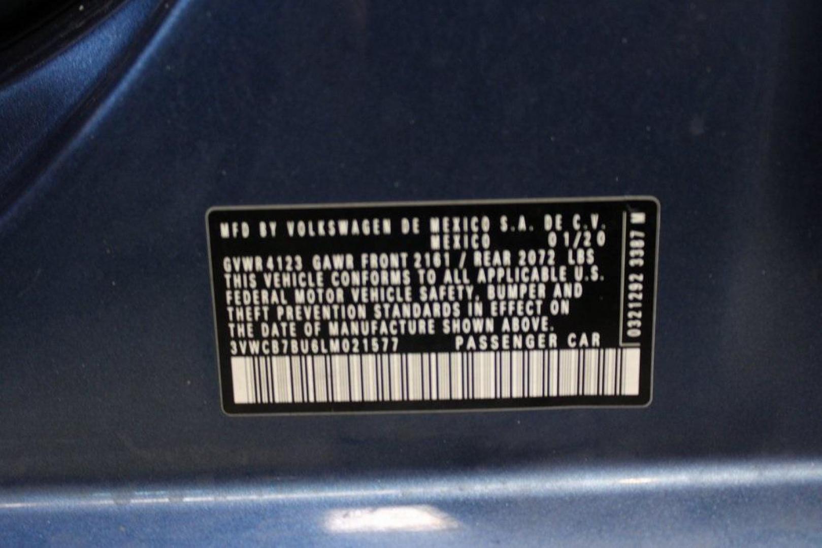 2020 Silk /Black Volkswagen Jetta 1.4T S (3VWCB7BU6LM) with an 1.4L TSI engine, Automatic transmission, located at 15300 Midway Rd., Addison, TX, 75001, (972) 702-0011, 32.958321, -96.838074 - HOME OF THE NO HAGGLE PRICE - WHOLESALE PRICES TO THE PUBLIC!! Priced below KBB Fair Purchase Price!<br><br>Blue Silk Metallic 2020 Volkswagen Jetta 1.4T S<br><br>30/40 City/Highway MPG<br><br>Awards:<br> * 2020 KBB.com 10 Coolest New Cars Under $20,000<br><br>At Midway Auto Group, we strive to pro - Photo#26
