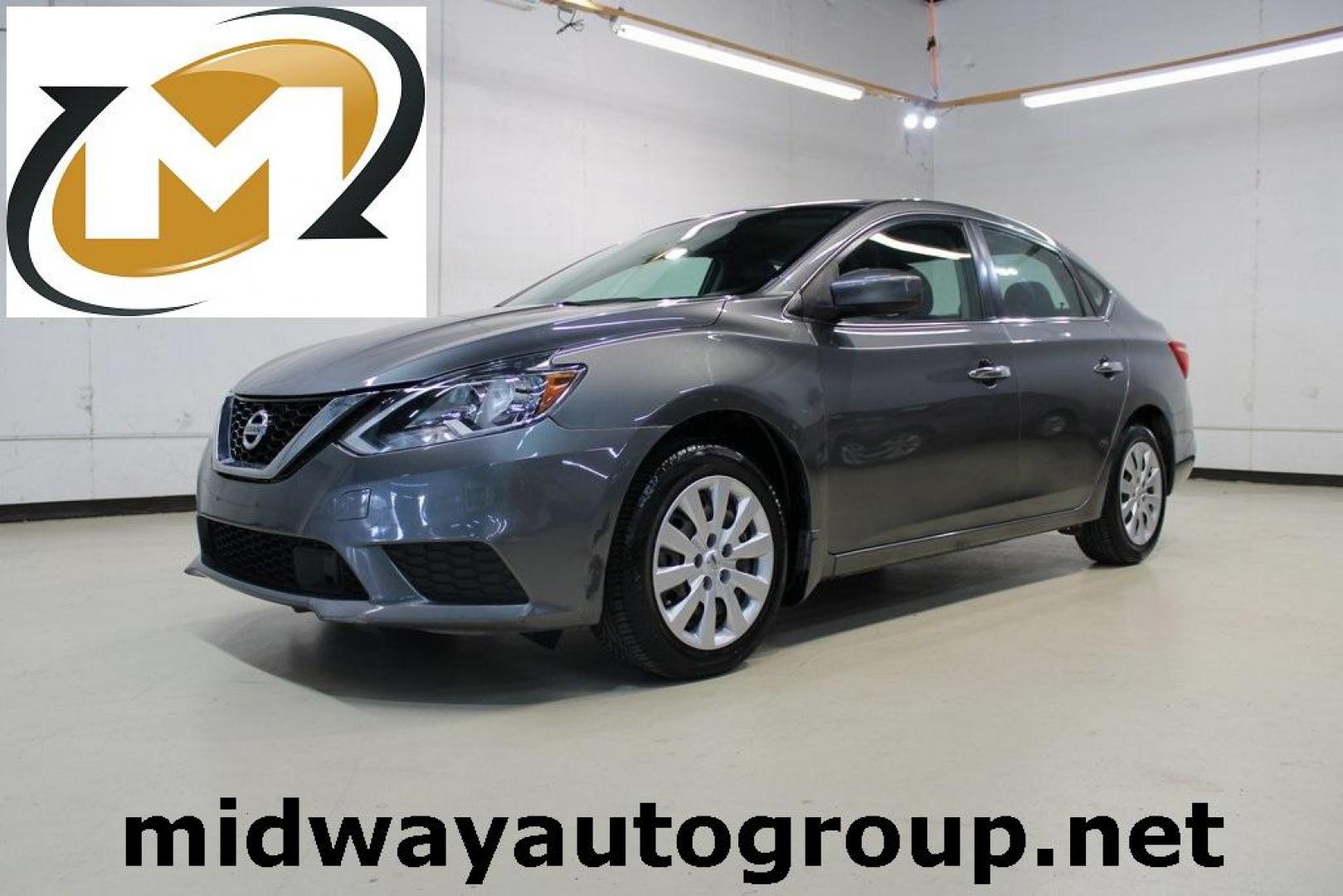 2019 Gun Metallic /Charcoal Nissan Sentra S (3N1AB7AP3KY) with an 1.8L 4-Cylinder DOHC 16V engine, CVT transmission, located at 15300 Midway Rd., Addison, TX, 75001, (972) 702-0011, 32.958321, -96.838074 - Photo#0