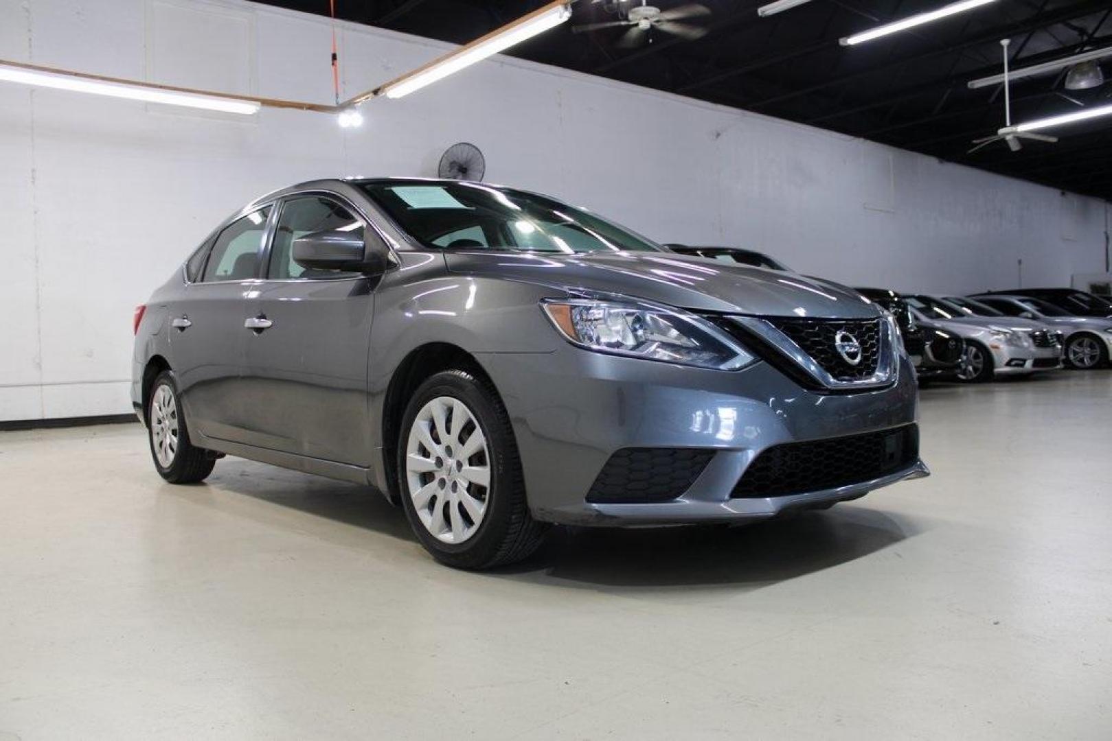 2019 Gun Metallic /Charcoal Nissan Sentra S (3N1AB7AP3KY) with an 1.8L 4-Cylinder DOHC 16V engine, CVT transmission, located at 15300 Midway Rd., Addison, TX, 75001, (972) 702-0011, 32.958321, -96.838074 - Photo#1