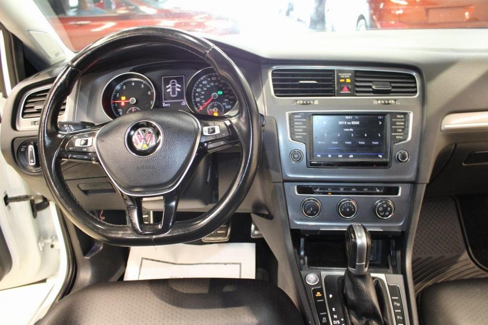 2017 Pure White /Titan Black Volkswagen Golf Alltrack TSI SE (3VWH17AU0HM) with an 1.8L I4 Turbocharged DOHC 16V SULEV II 170hp engine, Automatic transmission, located at 15300 Midway Rd., Addison, TX, 75001, (972) 702-0011, 32.958321, -96.838074 - HOME OF THE NO HAGGLE PRICE - WHOLESALE PRICES TO THE PUBLIC!! 4D Wagon, 1.8L I4 Turbocharged DOHC 16V SULEV II 170hp, 6-Speed DSG Automatic with Tiptronic, AWD, White.<br><br>White 2017 Volkswagen Golf Alltrack<br><br>Recent Arrival! 22/30 City/Highway MPG<br><br><br>At Midway Auto Group, we strive - Photo#19