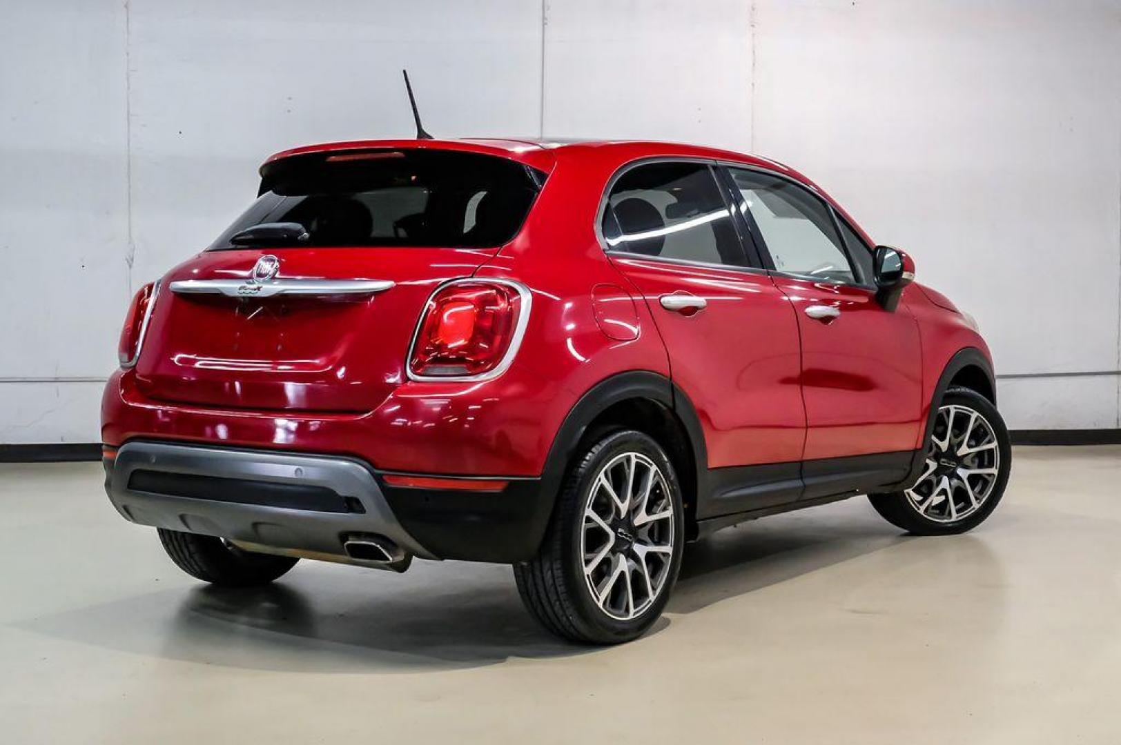 2017 Rosso Passione (Red Hypnotique Clear Coat) /Black Fiat 500X Trekking (ZFBCFXCB2HP) with an 2.4L I4 MultiAir engine, Automatic transmission, located at 15300 Midway Rd., Addison, TX, 75001, (972) 702-0011, 32.958321, -96.838074 - Photo#8