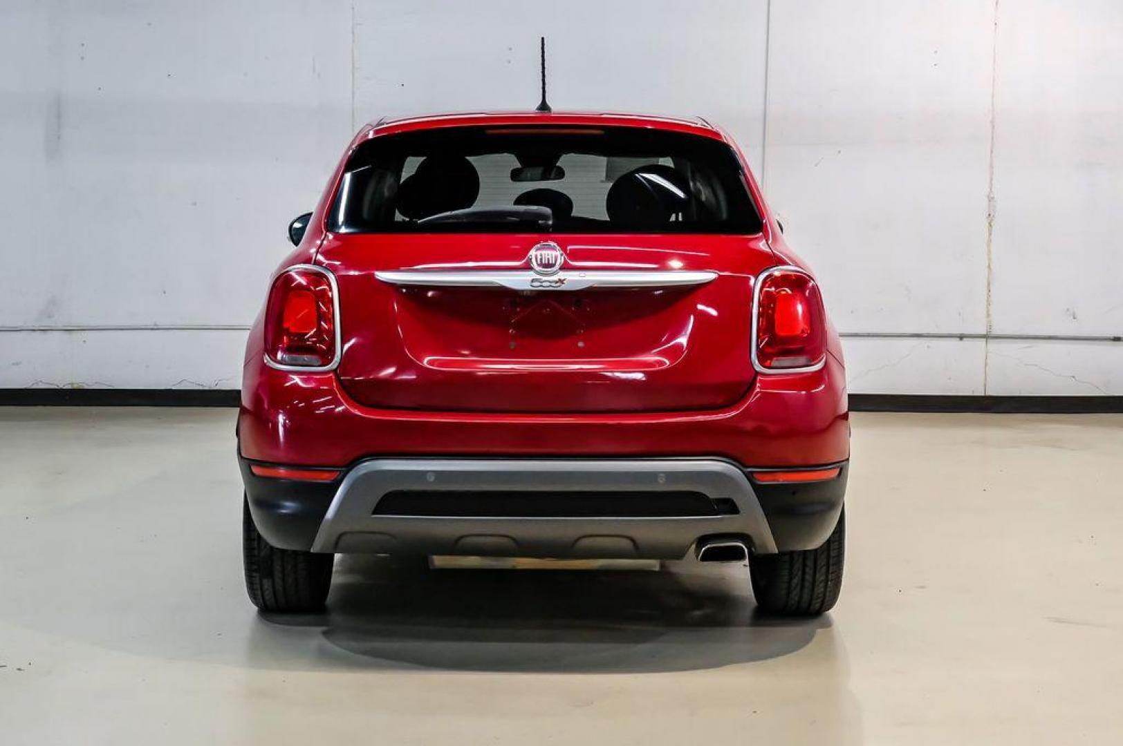 2017 Rosso Passione (Red Hypnotique Clear Coat) /Black Fiat 500X Trekking (ZFBCFXCB2HP) with an 2.4L I4 MultiAir engine, Automatic transmission, located at 15300 Midway Rd., Addison, TX, 75001, (972) 702-0011, 32.958321, -96.838074 - Photo#9