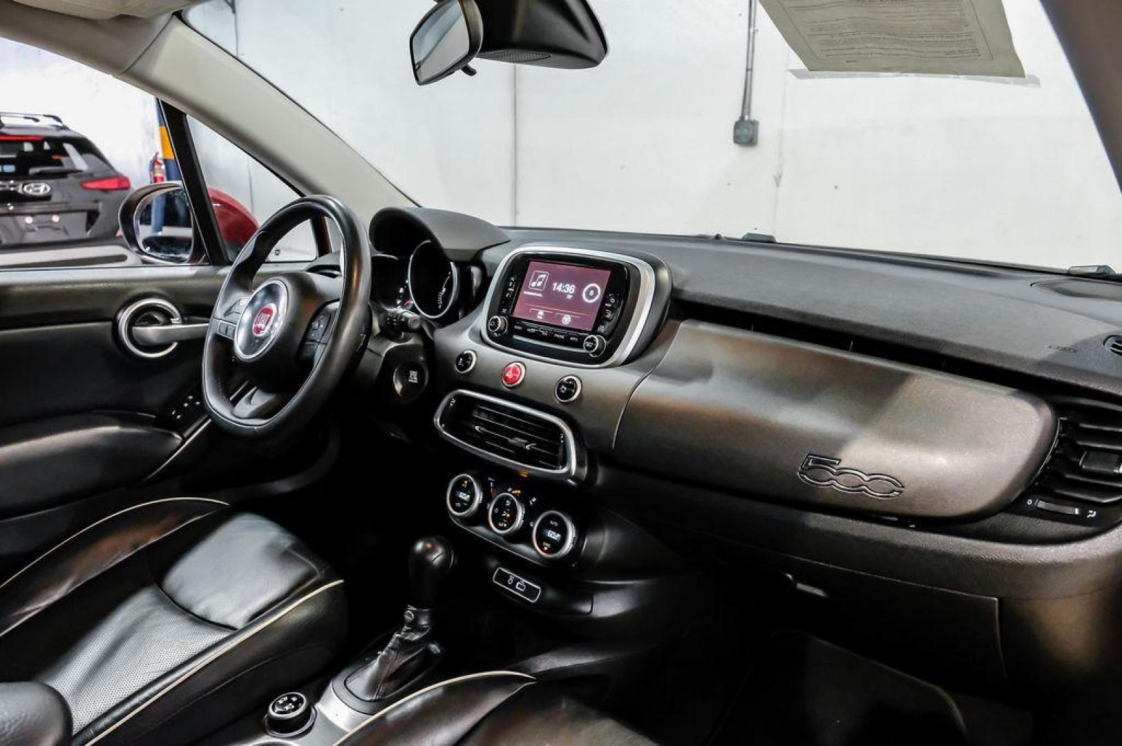 2017 Rosso Passione (Red Hypnotique Clear Coat) /Black Fiat 500X Trekking (ZFBCFXCB2HP) with an 2.4L I4 MultiAir engine, Automatic transmission, located at 15300 Midway Rd., Addison, TX, 75001, (972) 702-0011, 32.958321, -96.838074 - Photo#12