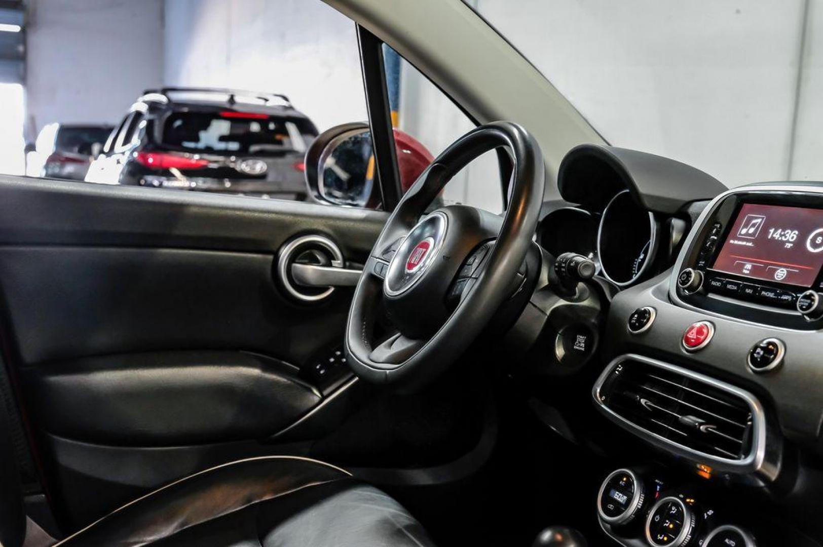 2017 Rosso Passione (Red Hypnotique Clear Coat) /Black Fiat 500X Trekking (ZFBCFXCB2HP) with an 2.4L I4 MultiAir engine, Automatic transmission, located at 15300 Midway Rd., Addison, TX, 75001, (972) 702-0011, 32.958321, -96.838074 - Photo#13