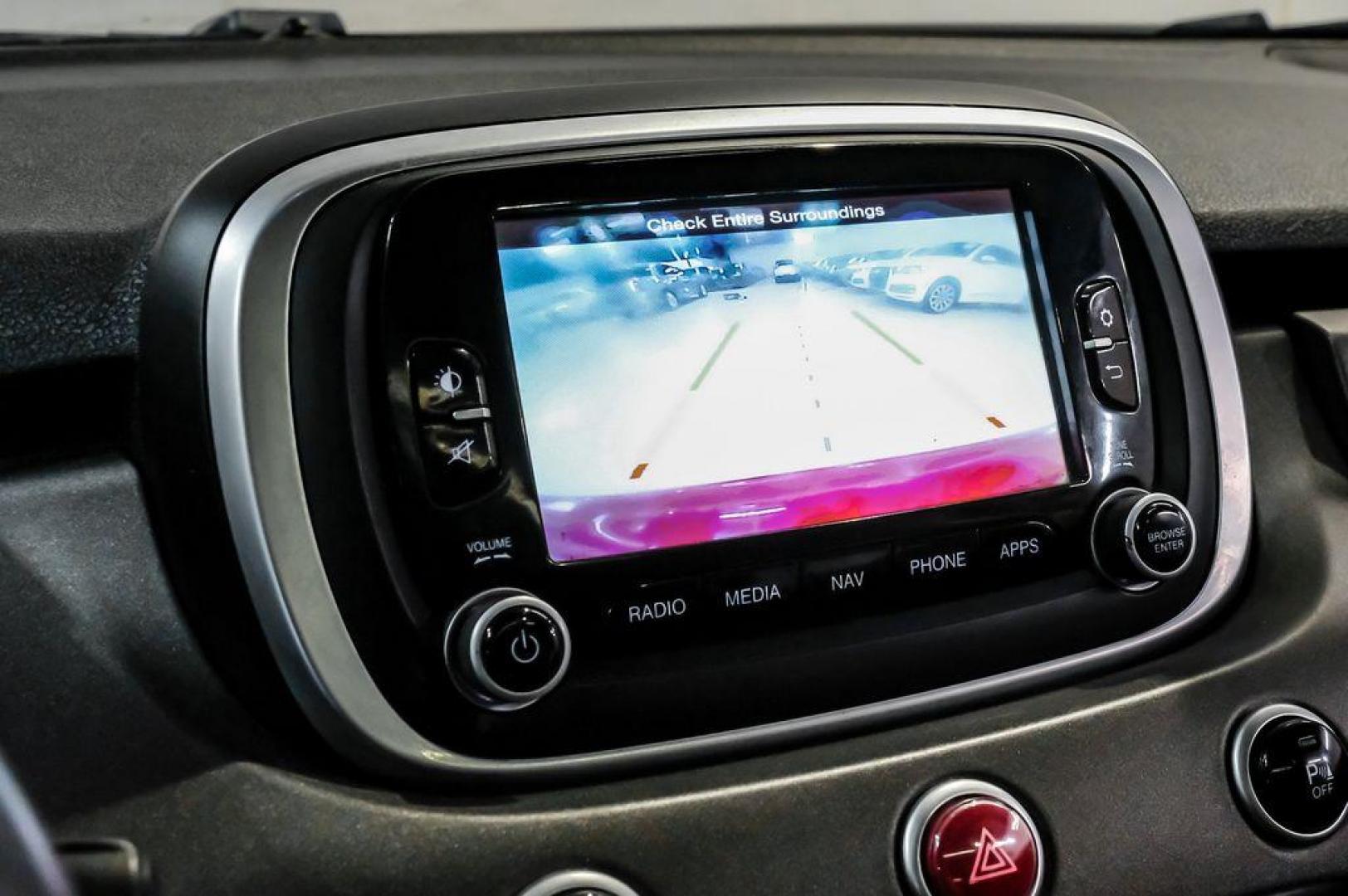 2017 Rosso Passione (Red Hypnotique Clear Coat) /Black Fiat 500X Trekking (ZFBCFXCB2HP) with an 2.4L I4 MultiAir engine, Automatic transmission, located at 15300 Midway Rd., Addison, TX, 75001, (972) 702-0011, 32.958321, -96.838074 - Photo#17