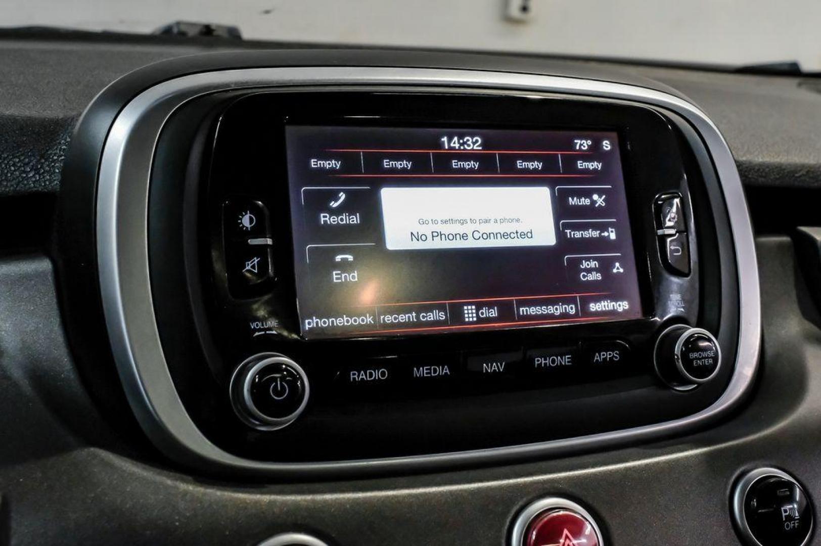 2017 Rosso Passione (Red Hypnotique Clear Coat) /Black Fiat 500X Trekking (ZFBCFXCB2HP) with an 2.4L I4 MultiAir engine, Automatic transmission, located at 15300 Midway Rd., Addison, TX, 75001, (972) 702-0011, 32.958321, -96.838074 - Photo#26