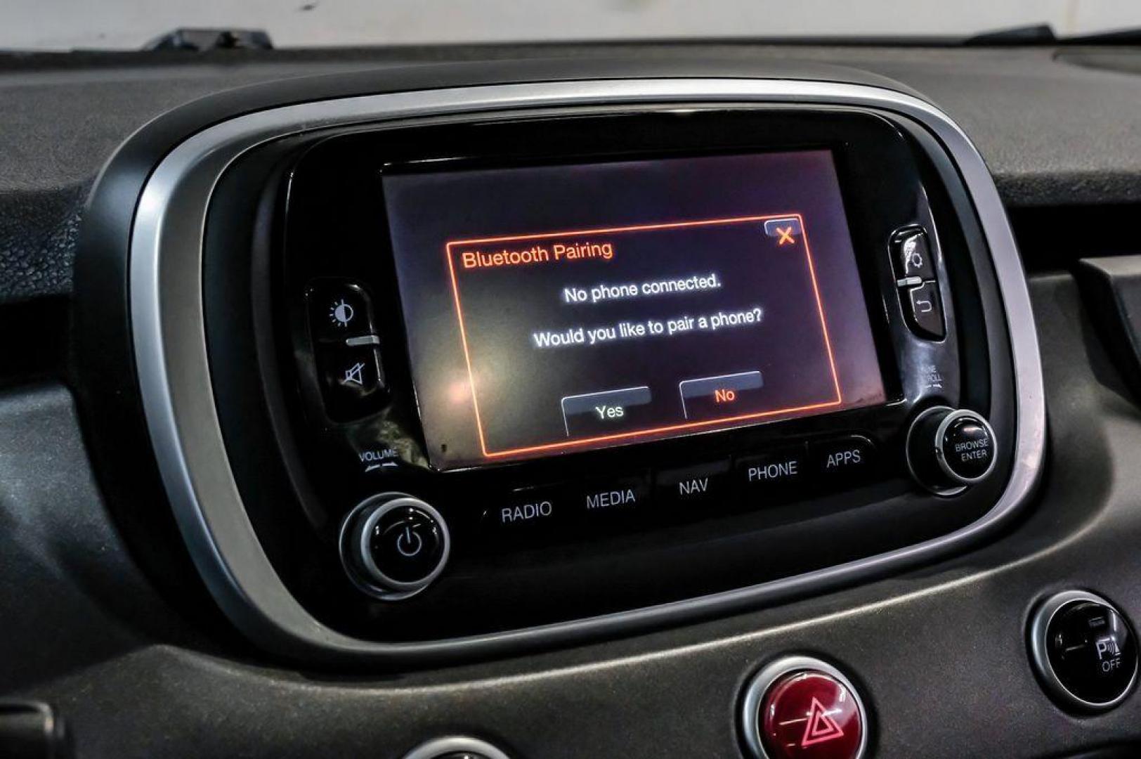 2017 Rosso Passione (Red Hypnotique Clear Coat) /Black Fiat 500X Trekking (ZFBCFXCB2HP) with an 2.4L I4 MultiAir engine, Automatic transmission, located at 15300 Midway Rd., Addison, TX, 75001, (972) 702-0011, 32.958321, -96.838074 - Photo#30