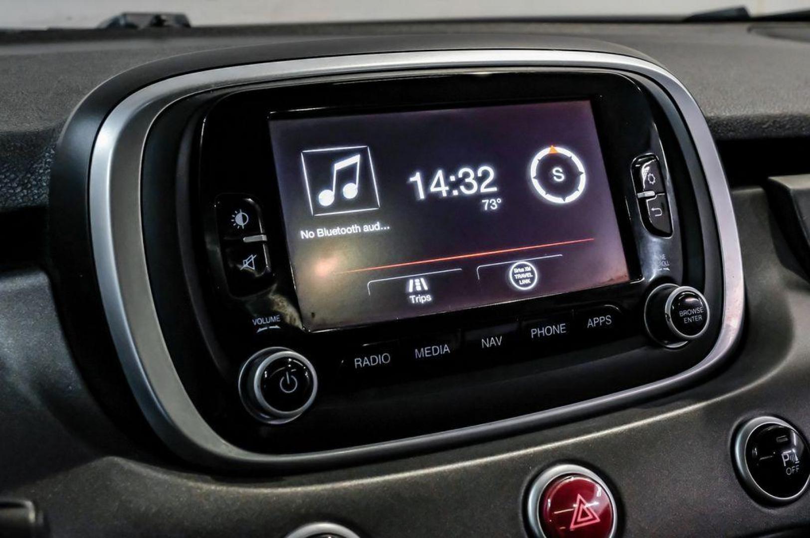 2017 Rosso Passione (Red Hypnotique Clear Coat) /Black Fiat 500X Trekking (ZFBCFXCB2HP) with an 2.4L I4 MultiAir engine, Automatic transmission, located at 15300 Midway Rd., Addison, TX, 75001, (972) 702-0011, 32.958321, -96.838074 - Photo#31