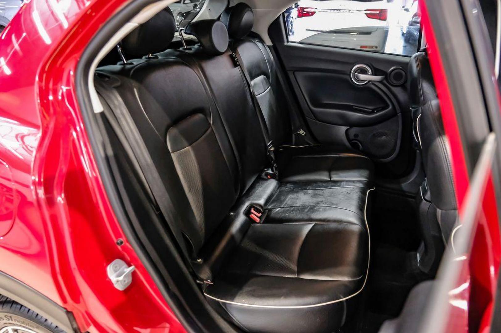 2017 Rosso Passione (Red Hypnotique Clear Coat) /Black Fiat 500X Trekking (ZFBCFXCB2HP) with an 2.4L I4 MultiAir engine, Automatic transmission, located at 15300 Midway Rd., Addison, TX, 75001, (972) 702-0011, 32.958321, -96.838074 - Photo#35