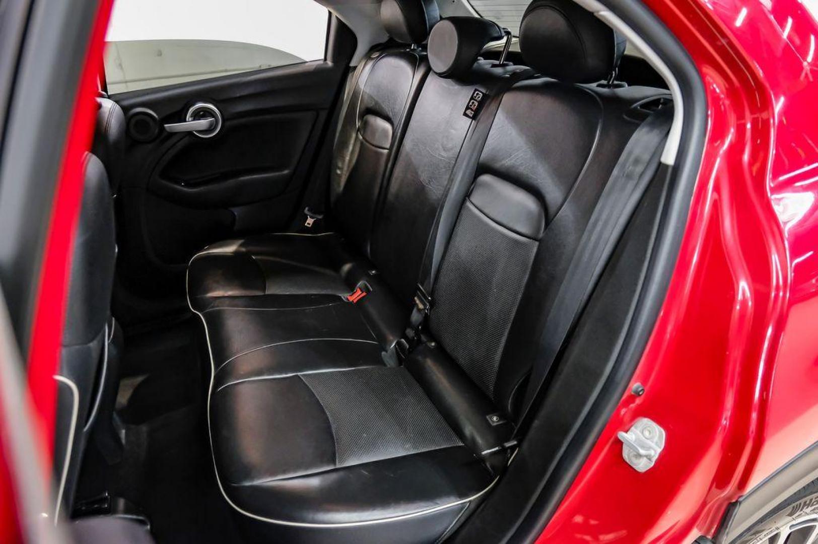 2017 Rosso Passione (Red Hypnotique Clear Coat) /Black Fiat 500X Trekking (ZFBCFXCB2HP) with an 2.4L I4 MultiAir engine, Automatic transmission, located at 15300 Midway Rd., Addison, TX, 75001, (972) 702-0011, 32.958321, -96.838074 - Photo#38