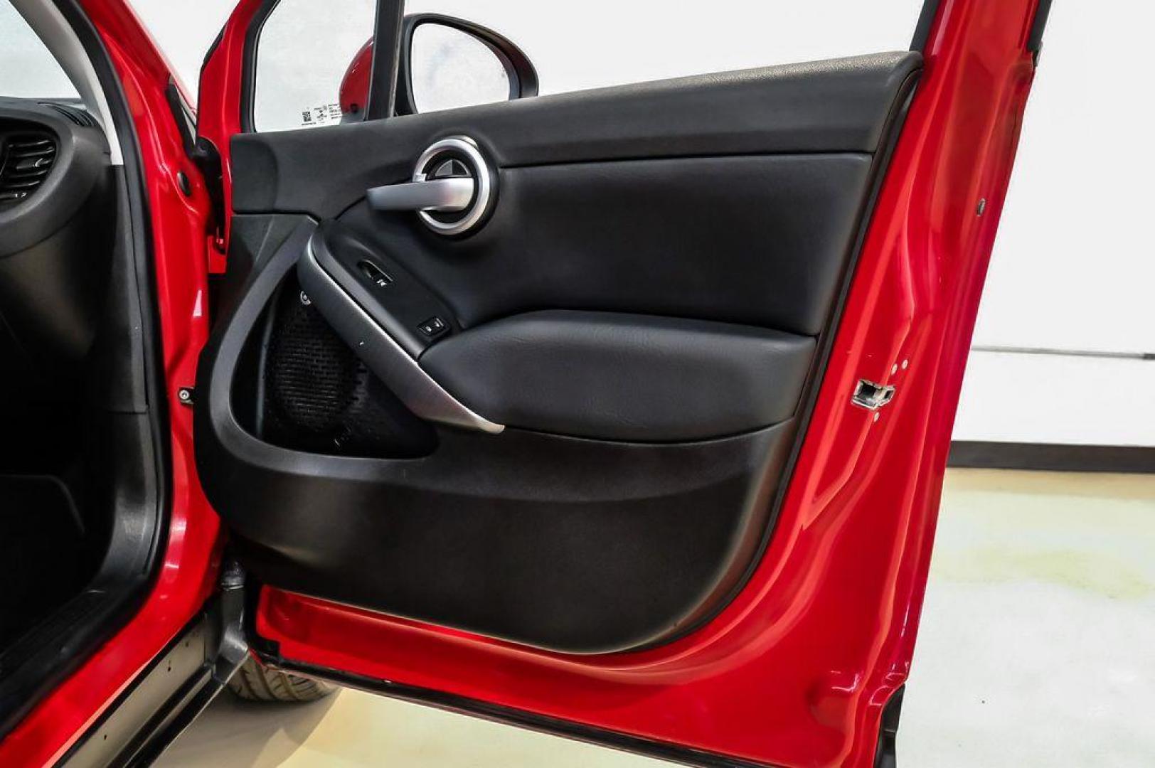 2017 Rosso Passione (Red Hypnotique Clear Coat) /Black Fiat 500X Trekking (ZFBCFXCB2HP) with an 2.4L I4 MultiAir engine, Automatic transmission, located at 15300 Midway Rd., Addison, TX, 75001, (972) 702-0011, 32.958321, -96.838074 - Photo#43