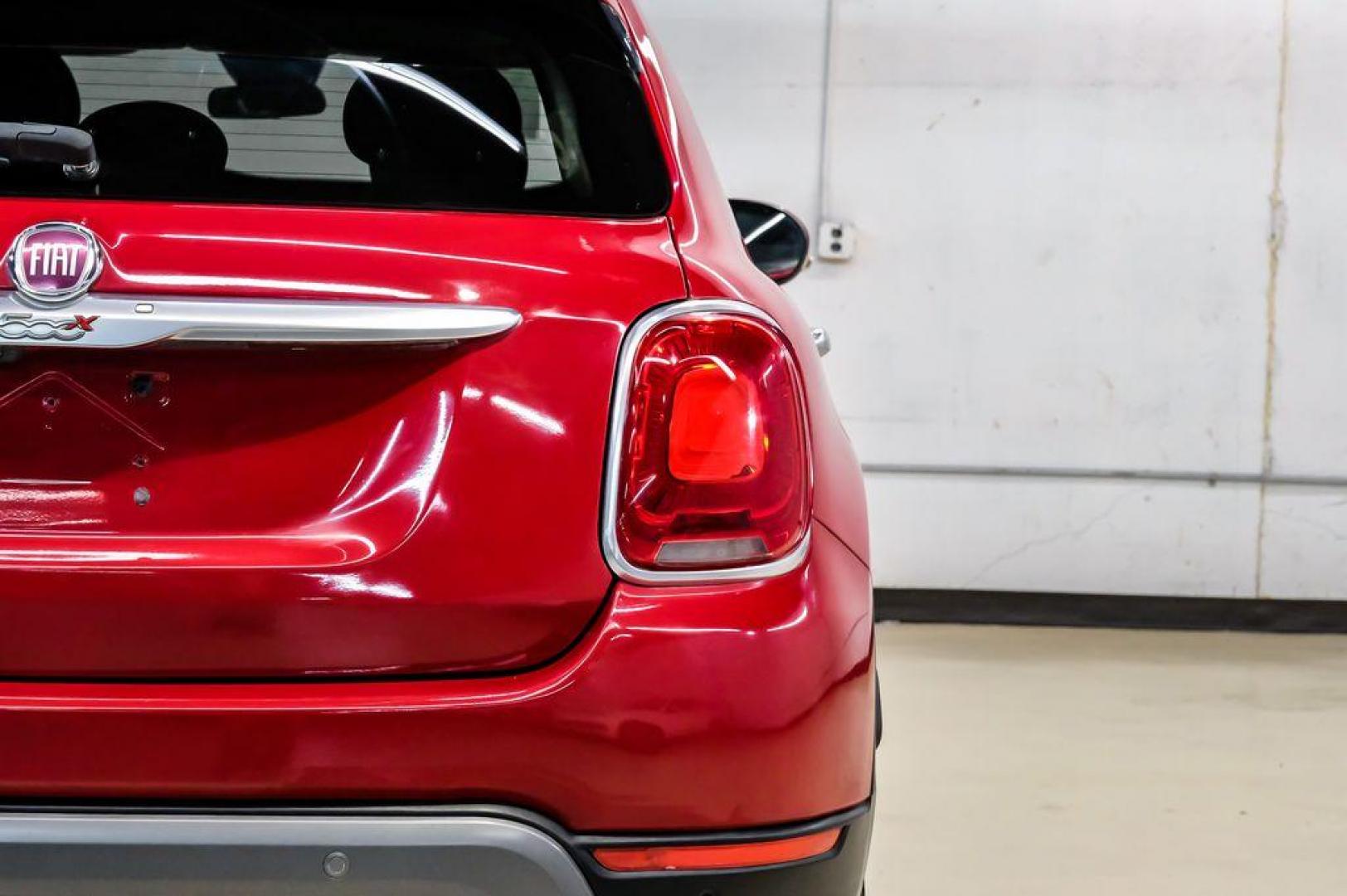 2017 Rosso Passione (Red Hypnotique Clear Coat) /Black Fiat 500X Trekking (ZFBCFXCB2HP) with an 2.4L I4 MultiAir engine, Automatic transmission, located at 15300 Midway Rd., Addison, TX, 75001, (972) 702-0011, 32.958321, -96.838074 - Photo#47