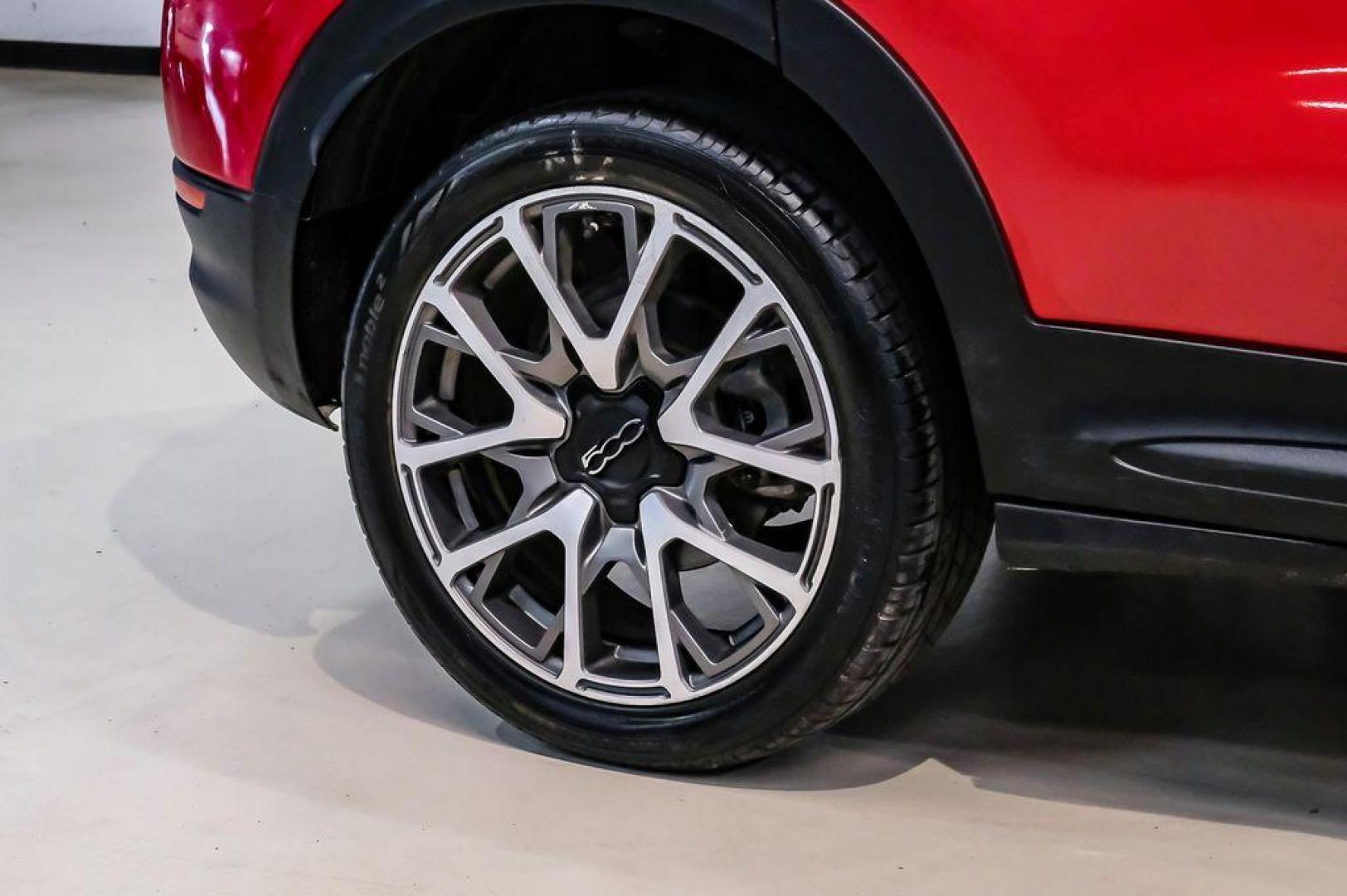 2017 Rosso Passione (Red Hypnotique Clear Coat) /Black Fiat 500X Trekking (ZFBCFXCB2HP) with an 2.4L I4 MultiAir engine, Automatic transmission, located at 15300 Midway Rd., Addison, TX, 75001, (972) 702-0011, 32.958321, -96.838074 - Photo#53