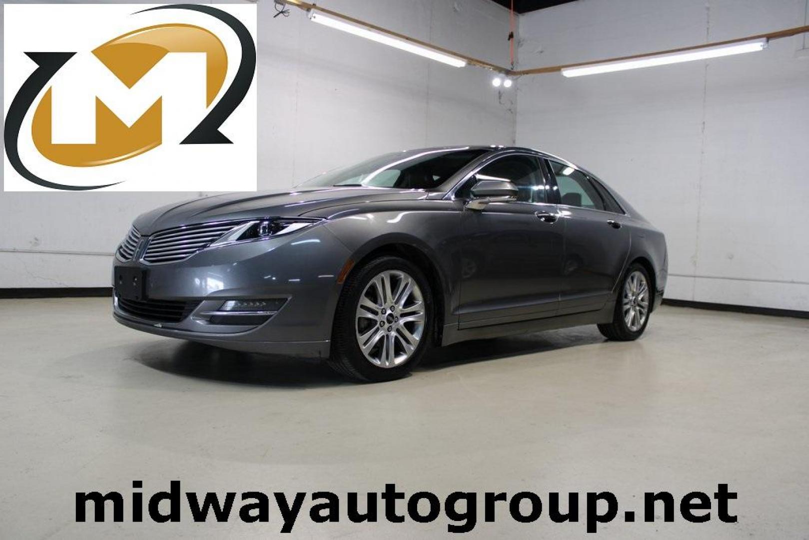 2014 Sterling Gray Metallic /Hazelnut Lincoln MKZ Hybrid (3LN6L2LUXER) with an 2.0L I4 Atkinson-Cycle iVCT engine, CVT transmission, located at 15300 Midway Rd., Addison, TX, 75001, (972) 702-0011, 32.958321, -96.838074 - Photo#0