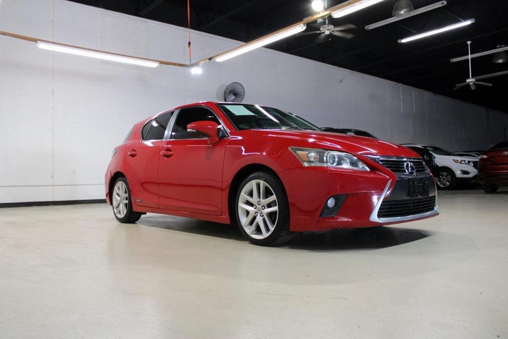 2014 Red /Flaxen Lexus CT 200h (JTHKD5BH8E2) with an 1.8L 4-Cylinder DOHC 16V VVT-i engine, CVT transmission, located at 15300 Midway Rd., Addison, TX, 75001, (972) 702-0011, 32.958321, -96.838074 - Introducing the 2014 Lexus CT 200h, now available at Midway Auto Group in Addison, Texas. This luxury compact hatchback seamlessly combines eco-friendly performance with refined styling, offering an exceptional driving experience for those who value efficiency without compromising on sophistication. - Photo#6