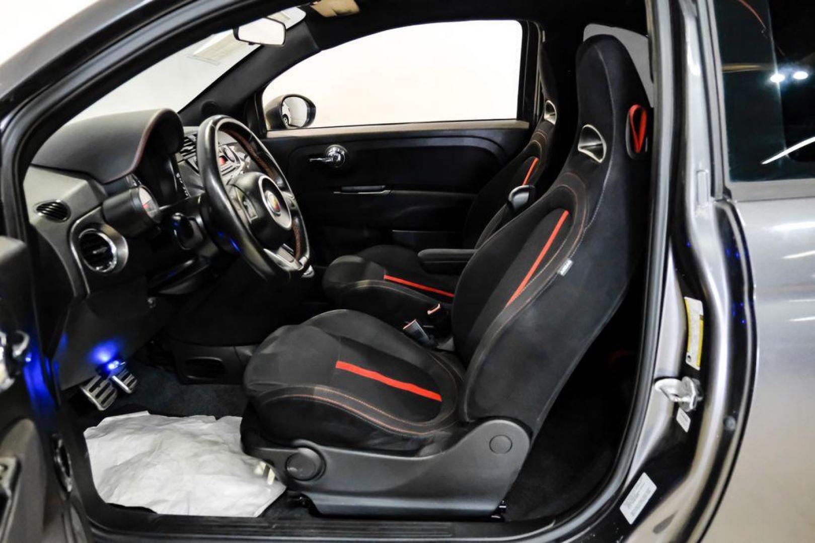 2015 Granito Lucente (Granite Crystal) /Black Fiat 500 Abarth (3C3CFFFH5FT) with an 1.4L I4 16V MultiAir Turbocharged engine, Automatic transmission, located at 15300 Midway Rd., Addison, TX, 75001, (972) 702-0011, 32.958321, -96.838074 - Photo#3