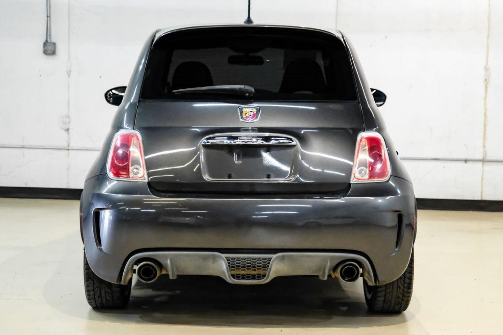 2015 Granito Lucente (Granite Crystal) /Black Fiat 500 Abarth (3C3CFFFH5FT) with an 1.4L I4 16V MultiAir Turbocharged engine, Automatic transmission, located at 15300 Midway Rd., Addison, TX, 75001, (972) 702-0011, 32.958321, -96.838074 - Photo#8