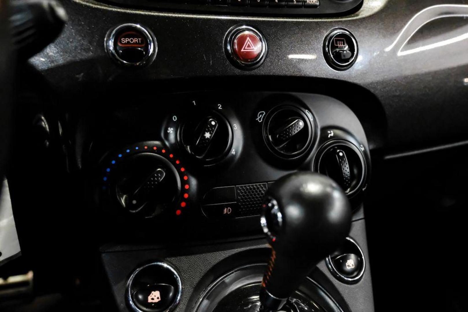 2015 Granito Lucente (Granite Crystal) /Black Fiat 500 Abarth (3C3CFFFH5FT) with an 1.4L I4 16V MultiAir Turbocharged engine, Automatic transmission, located at 15300 Midway Rd., Addison, TX, 75001, (972) 702-0011, 32.958321, -96.838074 - Photo#19