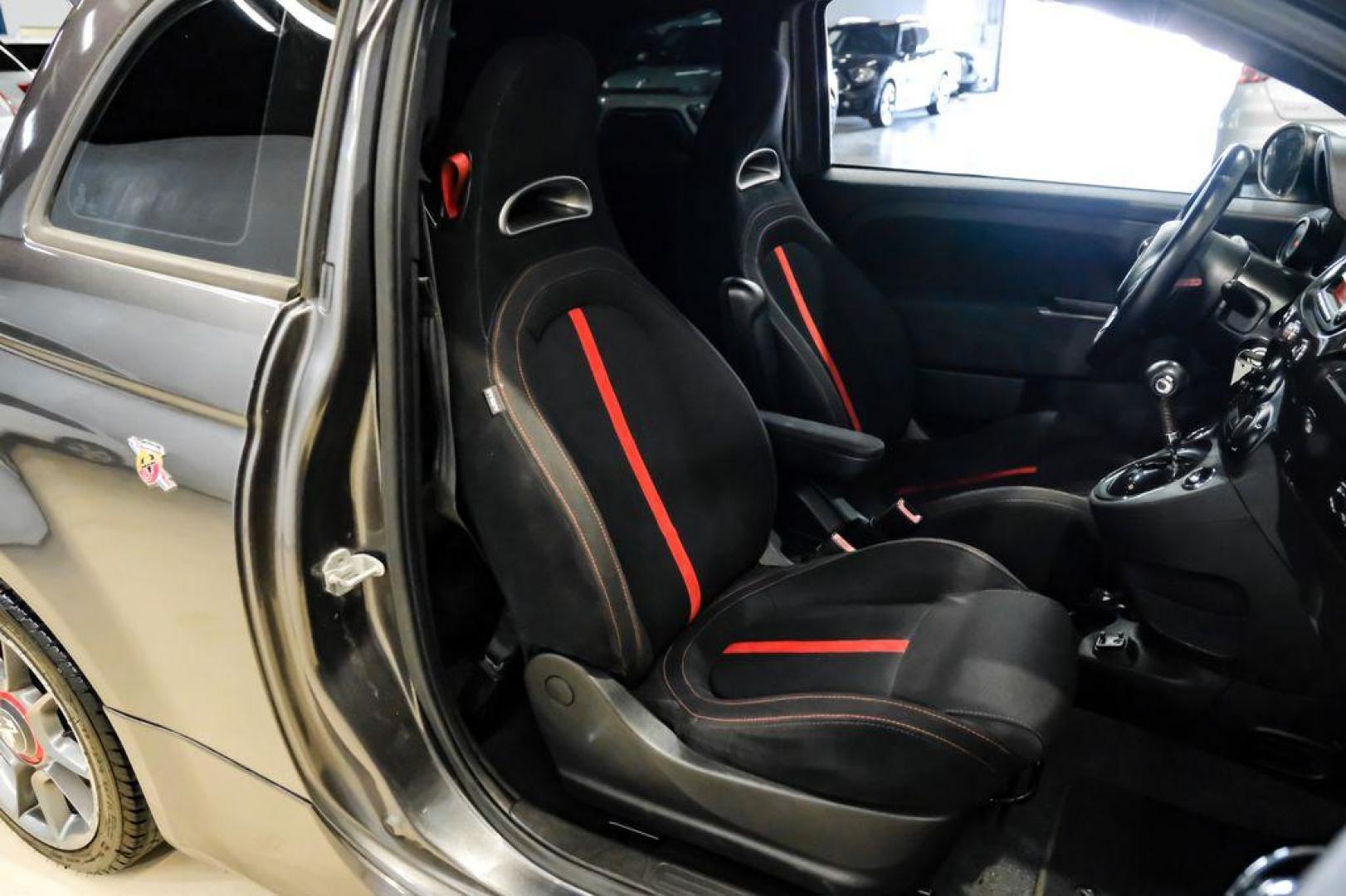 2015 Granito Lucente (Granite Crystal) /Black Fiat 500 Abarth (3C3CFFFH5FT) with an 1.4L I4 16V MultiAir Turbocharged engine, Automatic transmission, located at 15300 Midway Rd., Addison, TX, 75001, (972) 702-0011, 32.958321, -96.838074 - Photo#25