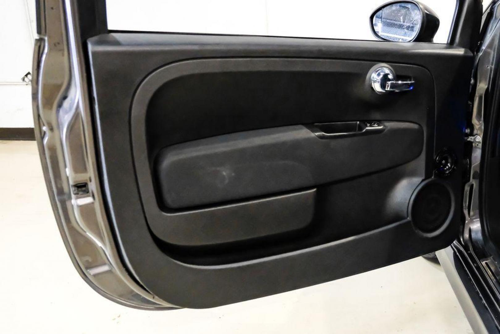 2015 Granito Lucente (Granite Crystal) /Black Fiat 500 Abarth (3C3CFFFH5FT) with an 1.4L I4 16V MultiAir Turbocharged engine, Automatic transmission, located at 15300 Midway Rd., Addison, TX, 75001, (972) 702-0011, 32.958321, -96.838074 - Photo#29