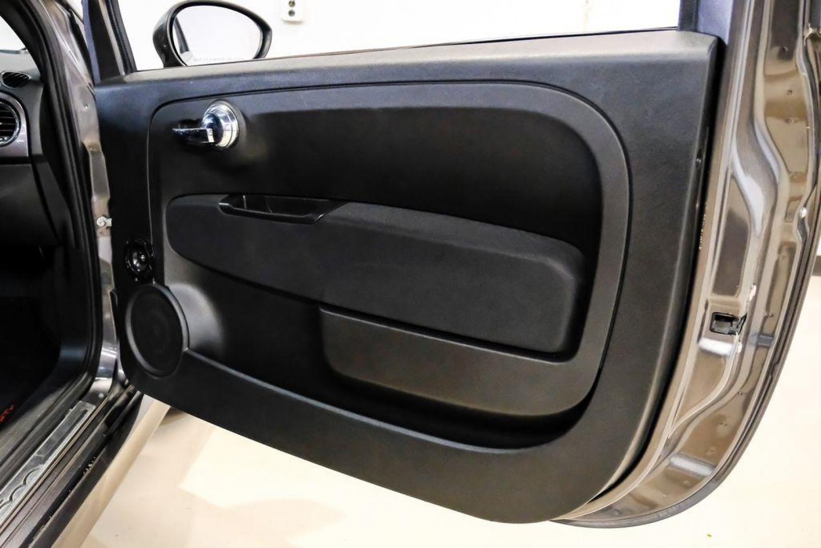 2015 Granito Lucente (Granite Crystal) /Black Fiat 500 Abarth (3C3CFFFH5FT) with an 1.4L I4 16V MultiAir Turbocharged engine, Automatic transmission, located at 15300 Midway Rd., Addison, TX, 75001, (972) 702-0011, 32.958321, -96.838074 - Photo#31