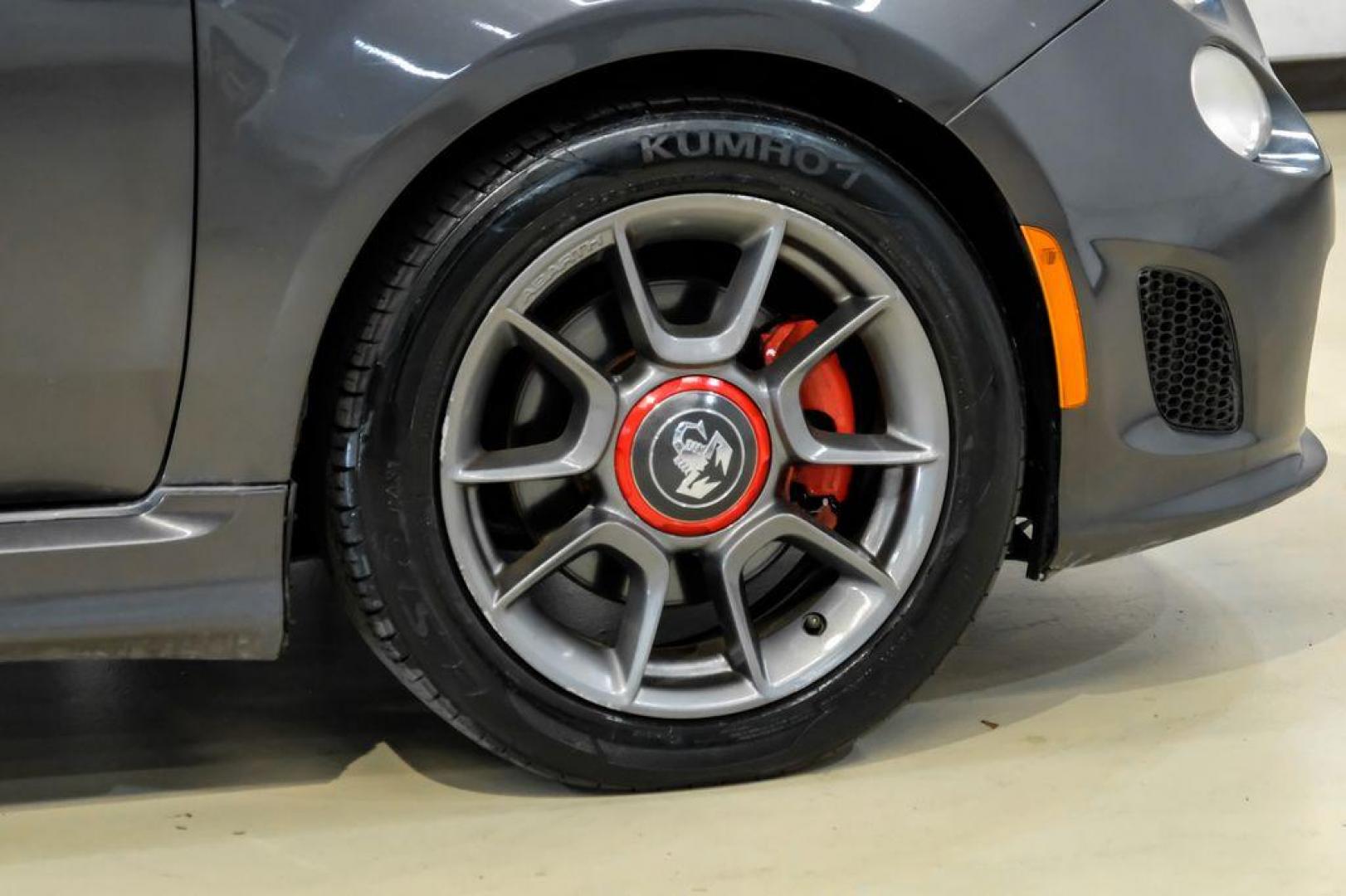 2015 Granito Lucente (Granite Crystal) /Black Fiat 500 Abarth (3C3CFFFH5FT) with an 1.4L I4 16V MultiAir Turbocharged engine, Automatic transmission, located at 15300 Midway Rd., Addison, TX, 75001, (972) 702-0011, 32.958321, -96.838074 - Photo#43