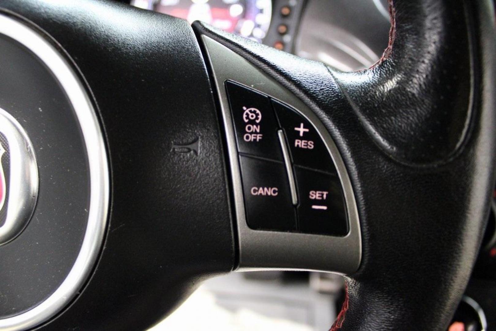 2015 Granito Lucente (Granite Crystal) /Black Fiat 500 Abarth (3C3CFFFH5FT) with an 1.4L I4 16V MultiAir Turbocharged engine, Automatic transmission, located at 15300 Midway Rd., Addison, TX, 75001, (972) 702-0011, 32.958321, -96.838074 - HOME OF THE NO HAGGLE PRICE - WHOLESALE PRICES TO THE PUBLIC!! 500 Abarth, 2D Hatchback, 1.4L I4 16V MultiAir Turbocharged, 6-Speed Automatic, FWD, Granito Lucente (Granite Crystal), Black Cloth.<br><br>Granito Lucente (Granite Crystal) 2015 Fiat 500 Abarth<br><br>24/32 City/Highway MPG<br><br>Award - Photo#22