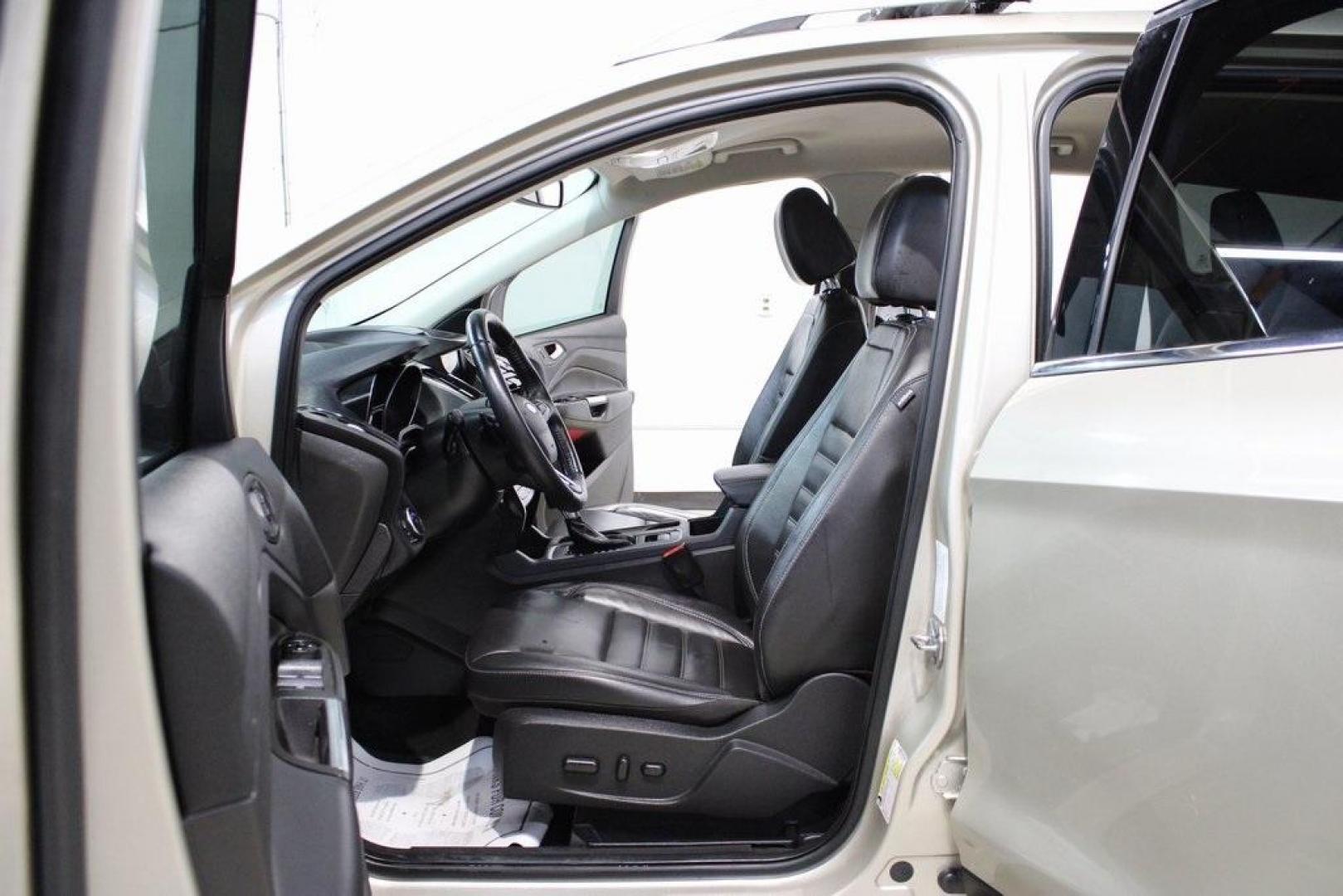 2017 White Gold /Charcoal Black Ford Escape Titanium (1FMCU0J91HU) with an EcoBoost 2.0L I4 GTDi DOHC Turbocharged VCT engine, Automatic transmission, located at 15300 Midway Rd., Addison, TX, 75001, (972) 702-0011, 32.958321, -96.838074 - Photo#13
