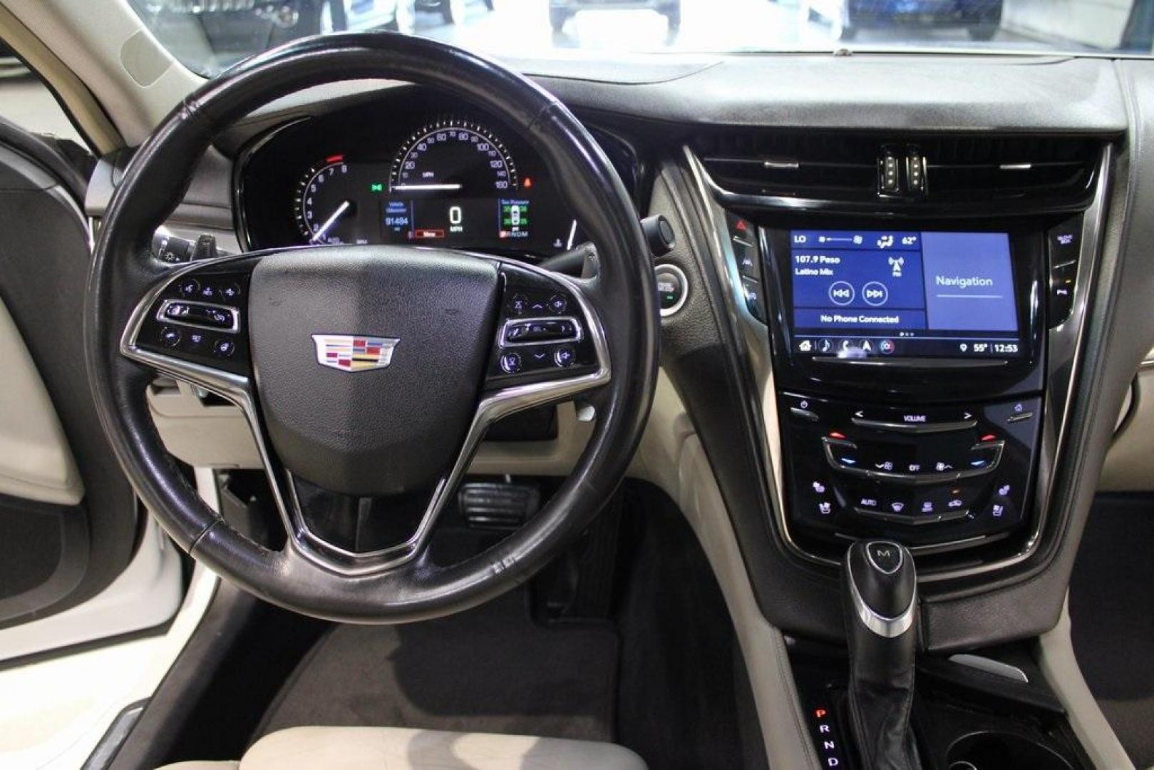2019 Crystal White Tricoat /Light Platinum With Jet Black Accents Cadillac CTS 2.0L Turbo Luxury (1G6AR5SX9K0) with an 2.0L Turbo I4 DI DOHC VVT engine, Automatic transmission, located at 15300 Midway Rd., Addison, TX, 75001, (972) 702-0011, 32.958321, -96.838074 - Photo#17