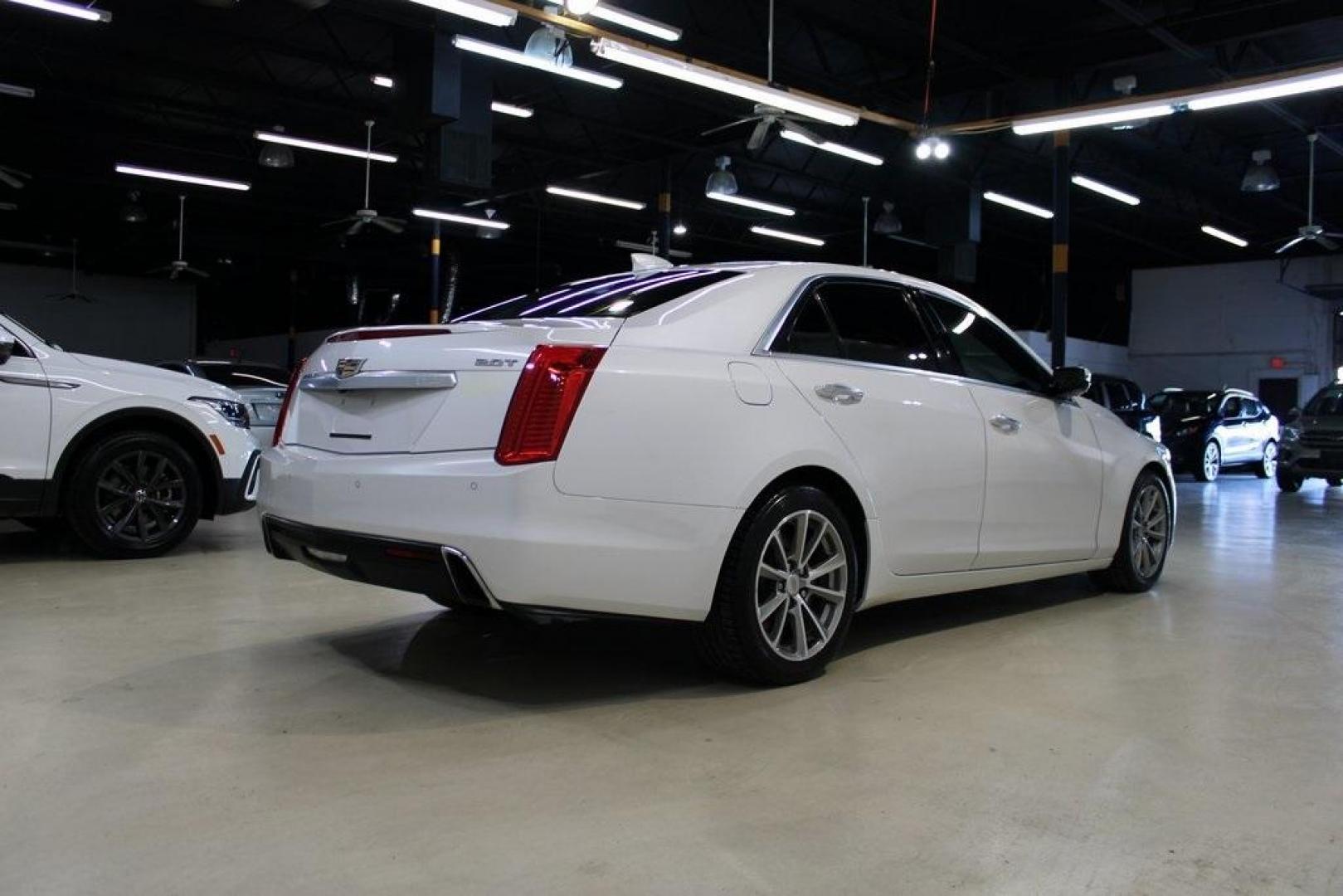 2019 Crystal White Tricoat /Light Platinum With Jet Black Accents Cadillac CTS 2.0L Turbo Luxury (1G6AR5SX9K0) with an 2.0L Turbo I4 DI DOHC VVT engine, Automatic transmission, located at 15300 Midway Rd., Addison, TX, 75001, (972) 702-0011, 32.958321, -96.838074 - Photo#2
