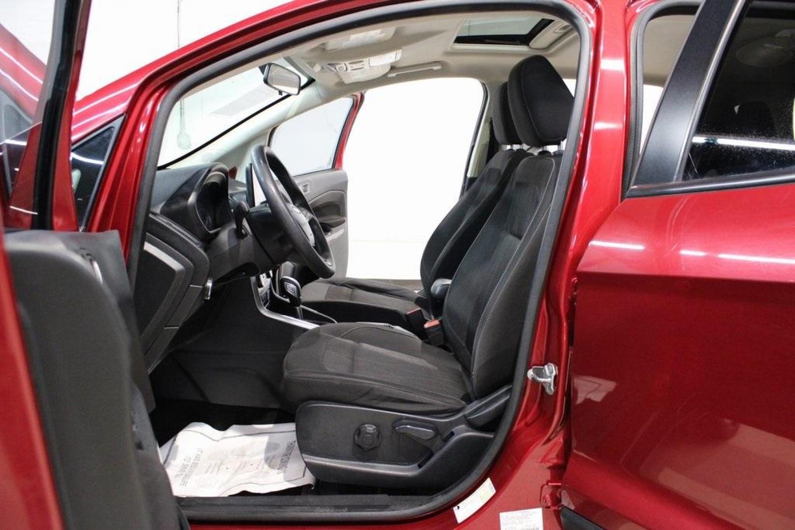 2021 Ruby Red /Ebony Black Ford EcoSport SE (MAJ3S2GE7MC) with an EcoBoost 1.0L I3 GTDi DOHC Turbocharged VCT engine, Automatic transmission, located at 15300 Midway Rd., Addison, TX, 75001, (972) 702-0011, 32.958321, -96.838074 - Introducing the 2021 Ford EcoSport SE, now available at Midway Auto Group in Addison, Texas. This compact SUV offers a perfect blend of efficiency, versatility, and modern features, making it an ideal choice for both city commutes and weekend adventures.<br><br>Key Features:<br><br>Engine: 1.0L EcoB - Photo#13