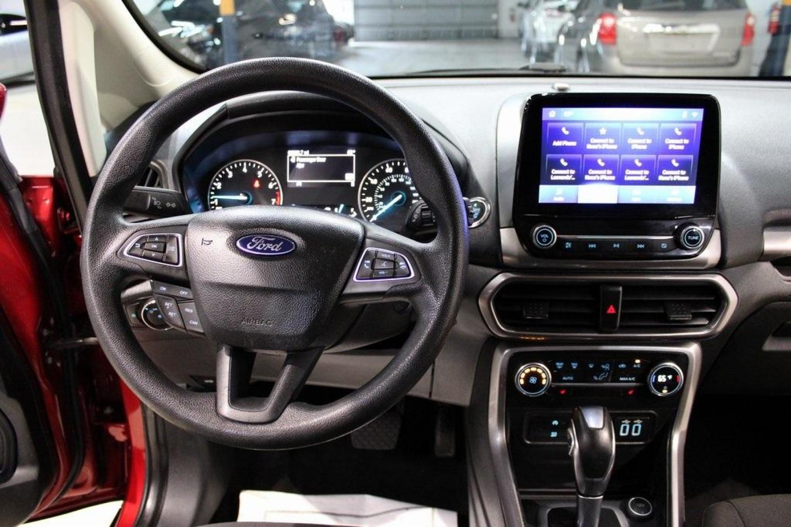 2021 Ruby Red /Ebony Black Ford EcoSport SE (MAJ3S2GE7MC) with an EcoBoost 1.0L I3 GTDi DOHC Turbocharged VCT engine, Automatic transmission, located at 15300 Midway Rd., Addison, TX, 75001, (972) 702-0011, 32.958321, -96.838074 - Introducing the 2021 Ford EcoSport SE, now available at Midway Auto Group in Addison, Texas. This compact SUV offers a perfect blend of efficiency, versatility, and modern features, making it an ideal choice for both city commutes and weekend adventures.<br><br>Key Features:<br><br>Engine: 1.0L EcoB - Photo#17
