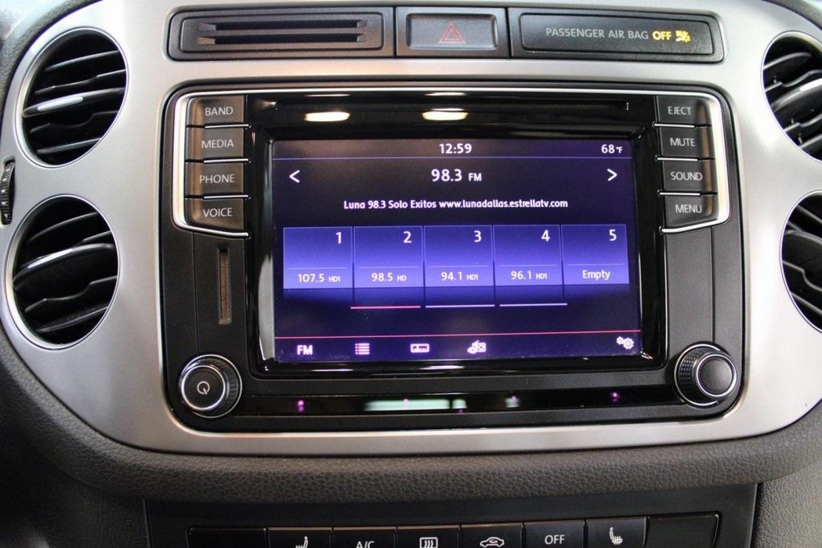2017 Deep Black /Beige/Black Volkswagen Tiguan 2.0T Wolfsburg Edition (WVGRV7AX9HW) with an 2.0L TSI DOHC engine, Automatic transmission, located at 15300 Midway Rd., Addison, TX, 75001, (972) 702-0011, 32.958321, -96.838074 - Photo#19