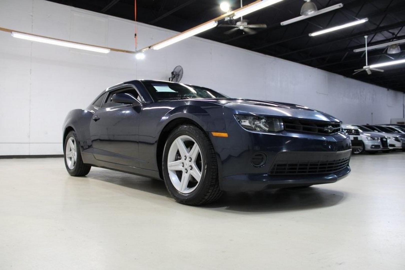 2015 Blue Velvet Metallic /Gray Chevrolet Camaro 1LS (2G1FA1E32F9) with an 3.6L V6 DGI DOHC VVT engine, Manual transmission, located at 15300 Midway Rd., Addison, TX, 75001, (972) 702-0011, 32.958321, -96.838074 - Unleash your inner driver with the 2015 Chevrolet Camaro 1LS Coupe, now available at Midway Auto Group in Addison, Texas. This iconic muscle car combines classic design with modern performance, offering an exhilarating driving experience that's hard to match.<br><br>Key Features:<br><br>Engine: 3.6L - Photo#1