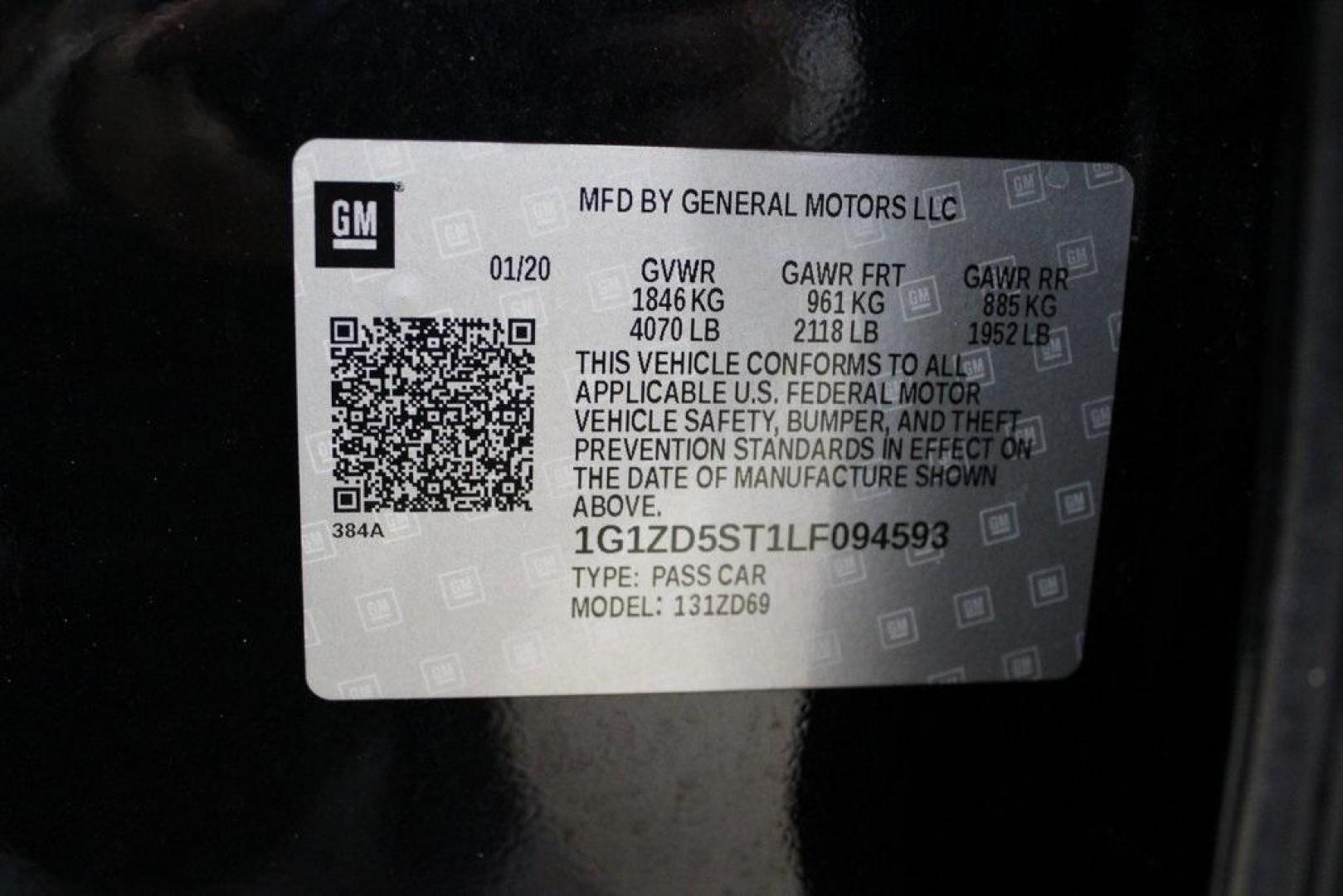 2020 Mosaic Black Metallic /Jet Black Chevrolet Malibu LT (1G1ZD5ST1LF) with an 1.5L DOHC engine, CVT transmission, located at 15300 Midway Rd., Addison, TX, 75001, (972) 702-0011, 32.958321, -96.838074 - Photo#30